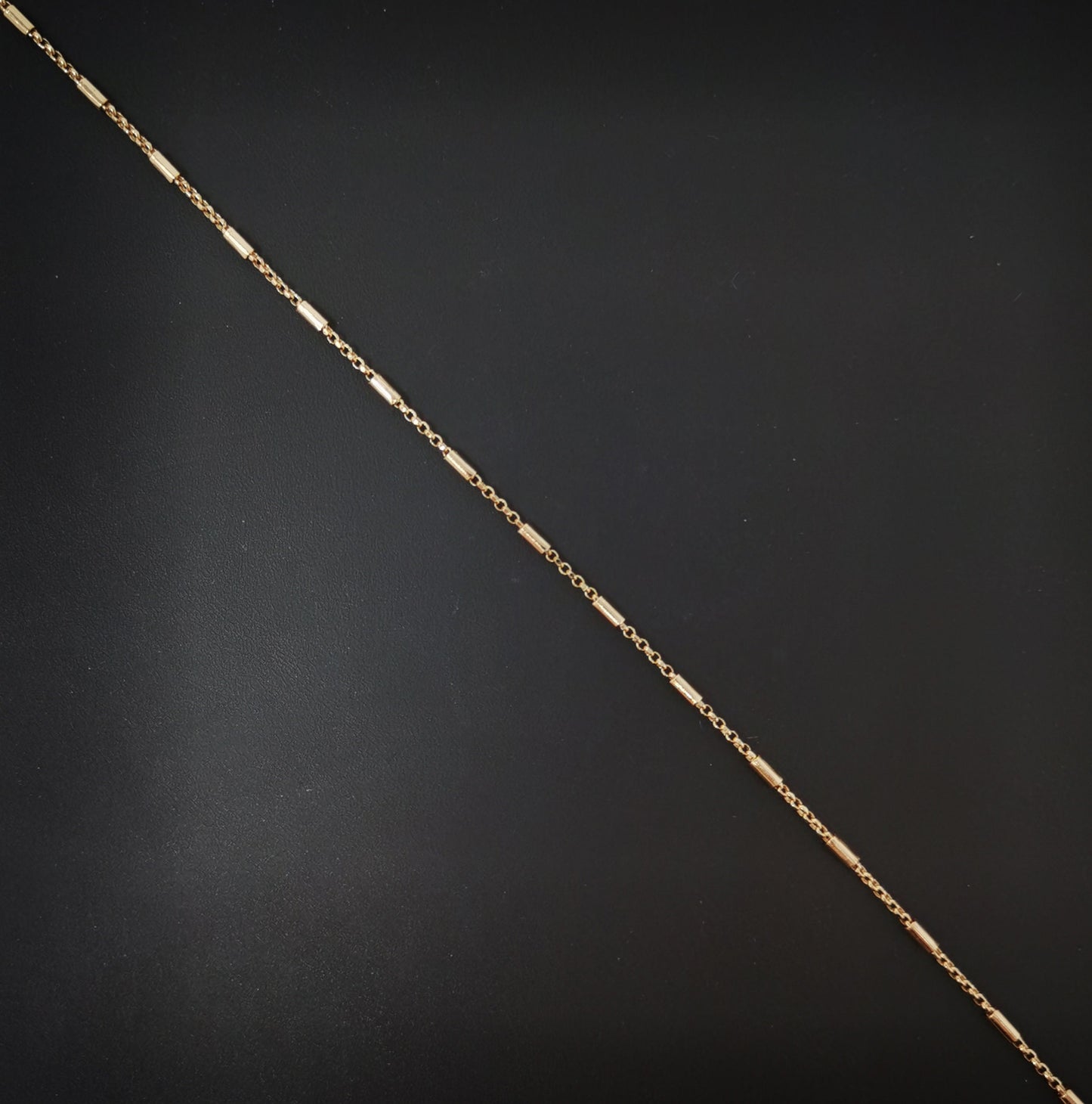 1pc 18'' Ready to Use 18K Rosy Gold Rolo Necklace Chain, Layering Rolo Chain Dainty Necklace, For Pendant Charm Necklace Making, 693