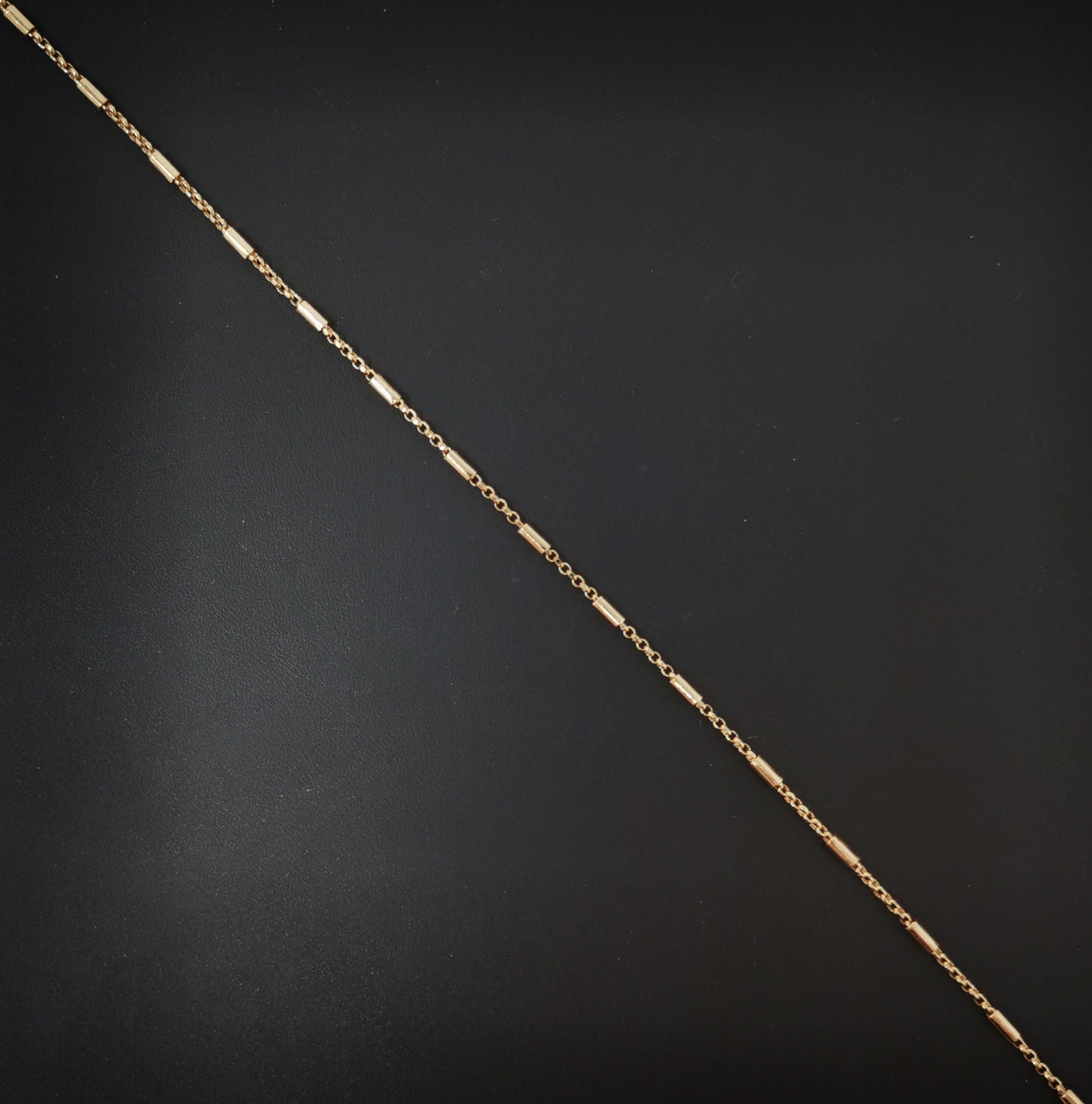1pc 18'' Ready to Use 18K Rosy Gold Rolo Necklace Chain, Layering Rolo Chain Dainty Necklace, For Pendant Charm Necklace Making, 693