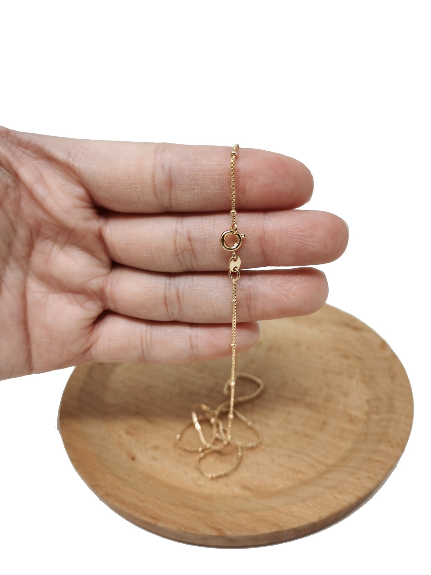 1pc 20'' ready to wear 18k Gold Filled Square Box Chain Necklace, Layering Dainty Box Chain For Jewelry Making with Pendant Charm, 691