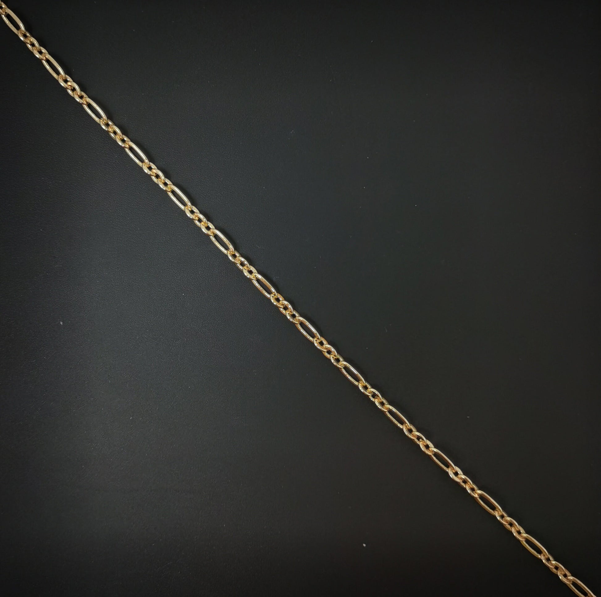 1pc 19'' Ready to Use 18K Rosy Gold Rolo Necklace Chain, Layering Rolo Chain Dainty Necklace, For Pendant Charm Necklace Making,714