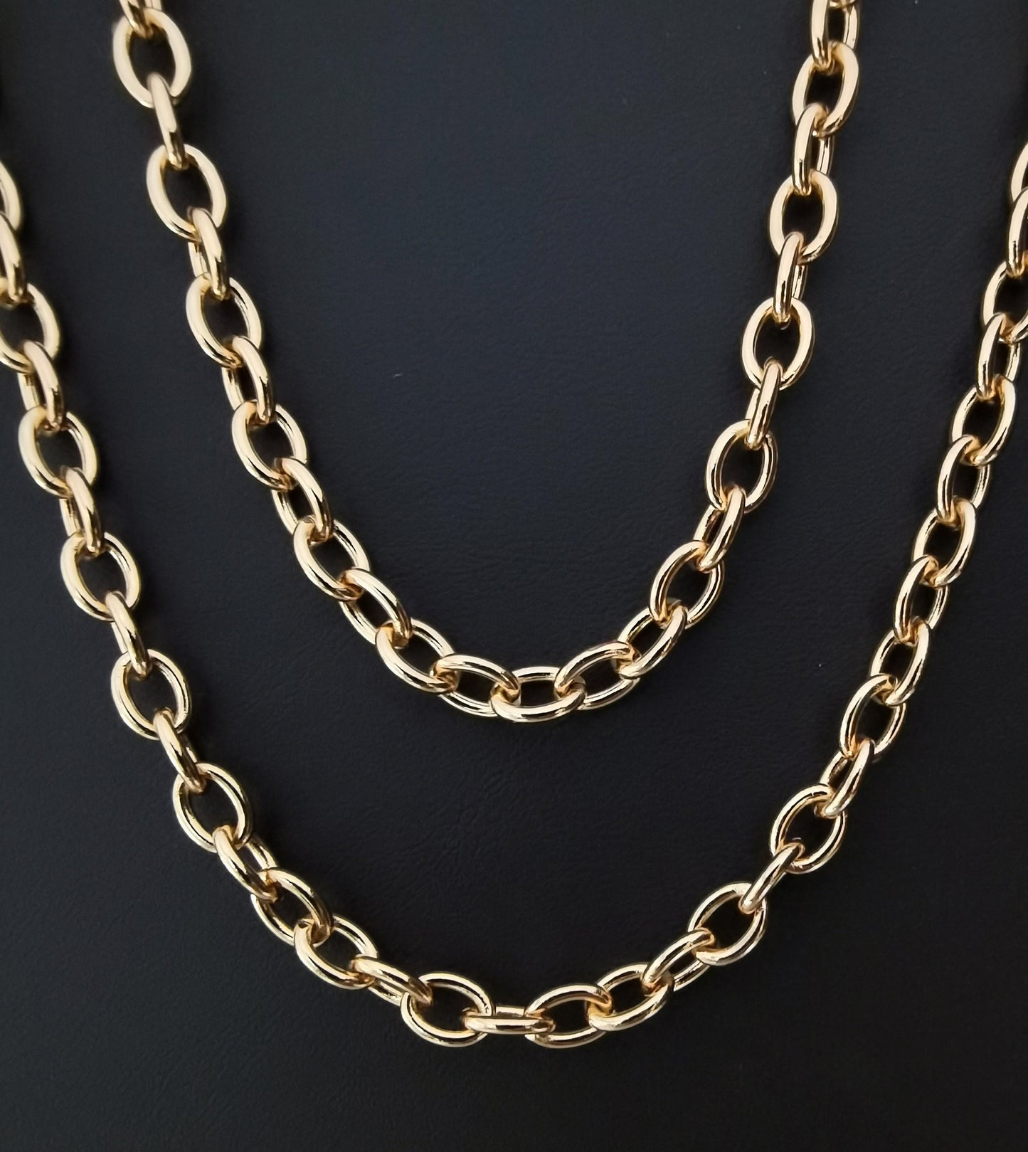 Gold Rolo Cable Paperclip Chain by Yard White Rolo Elongate Chain by Foot, Wholesale bulk Roll for Jewelry Making, xp- 9 , xp-10