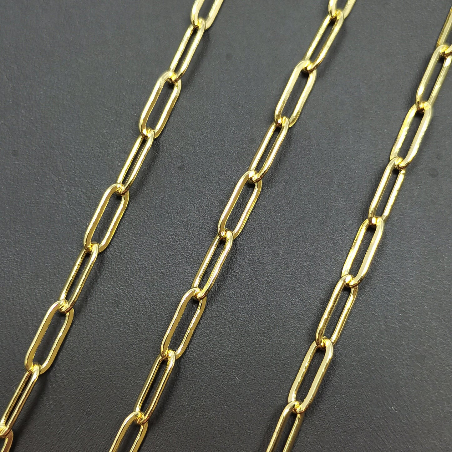 Gold Paperclip Rolo Cable Chain by Yard, Cable Rolo Chain by Foot, Wholesale bulk Roll Chain for Jewelry Making,162