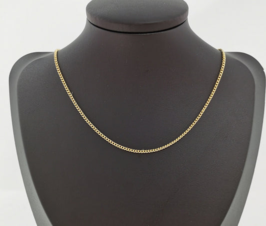 24K Gold Filled Cuban Curb Chain by Yard, Gold Filled Cuban Curb Chain, Wholesale bulk Roll Chain for Jewelry Making, Chain Size 2mm, 174