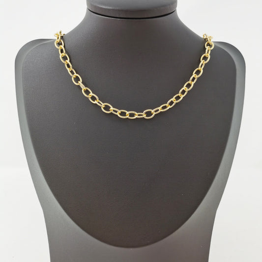 24K Gold Filled Paperclip Chain by Yard, Gold Filled Oval Link Chain, Wholesale bulk Roll Chain for Jewelry Making, Size 8x6mm,208