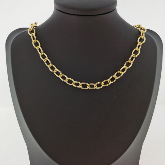 24K Gold Filled Paperclip Chain by Yard, Gold Filled Oval Link Chain by Foot, Wholesale bulk Roll Chain for Jewelry Making, Size 9x6mm, 217
