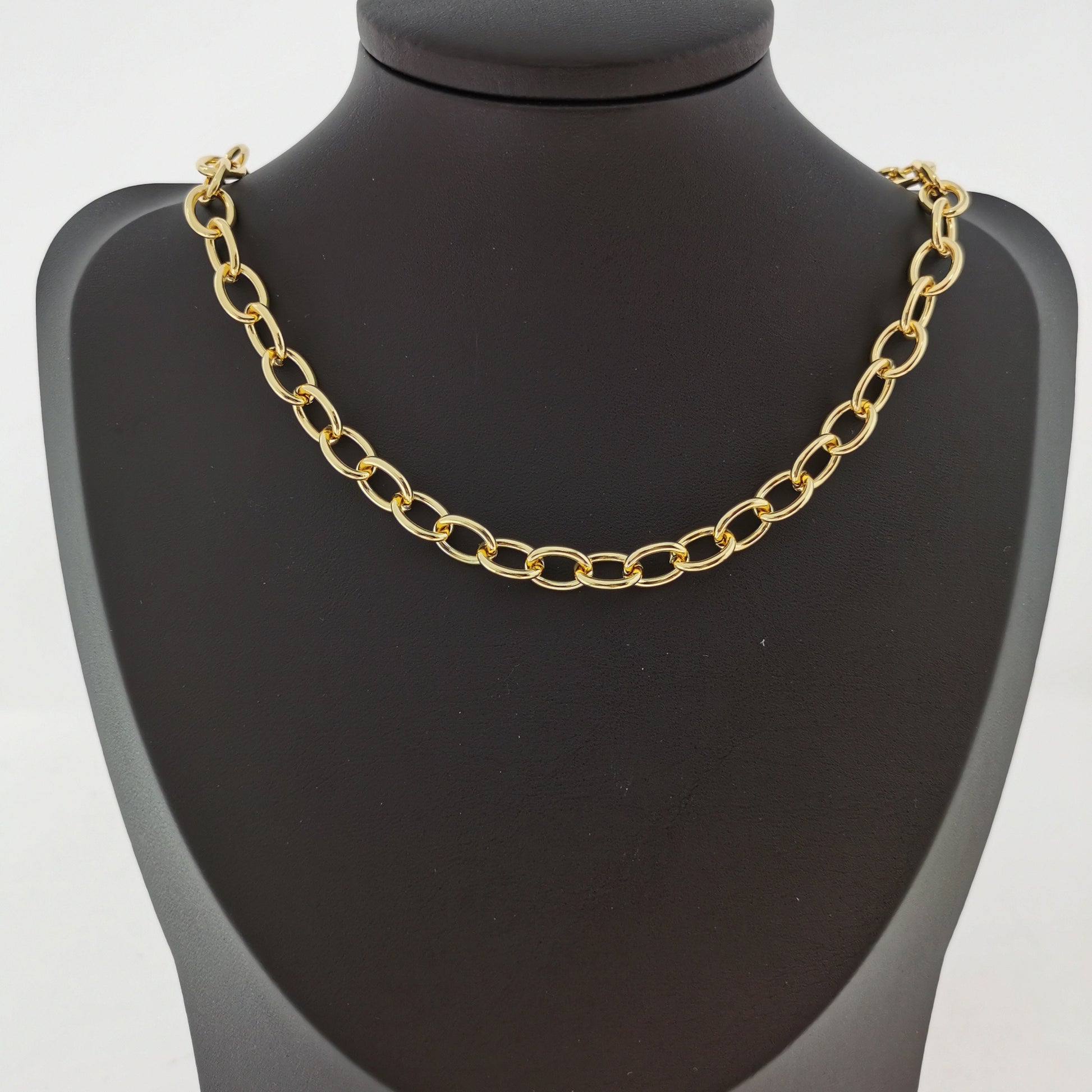 24K Gold Filled Paperclip Chain by Yard, Gold Filled Oval Link Chain by Foot, Wholesale bulk Roll Chain, Size 8x6mm, Roll-214
