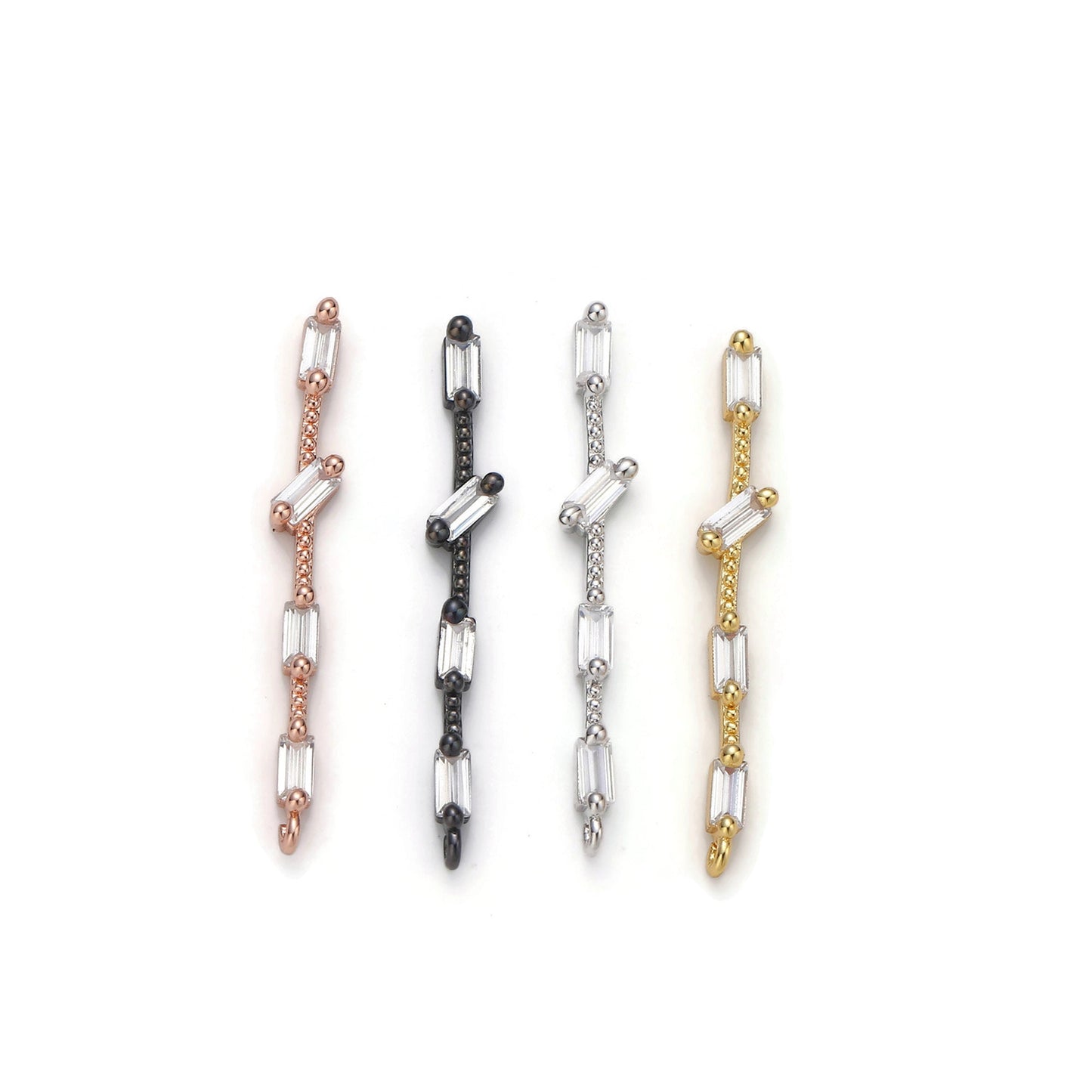 1pc 14k Gold Micro Pave Cubic Zirconia dongle Pendant Charm, Micro Pave CZ Pendant Charm, For DIY Jewelry, Multiple color Option