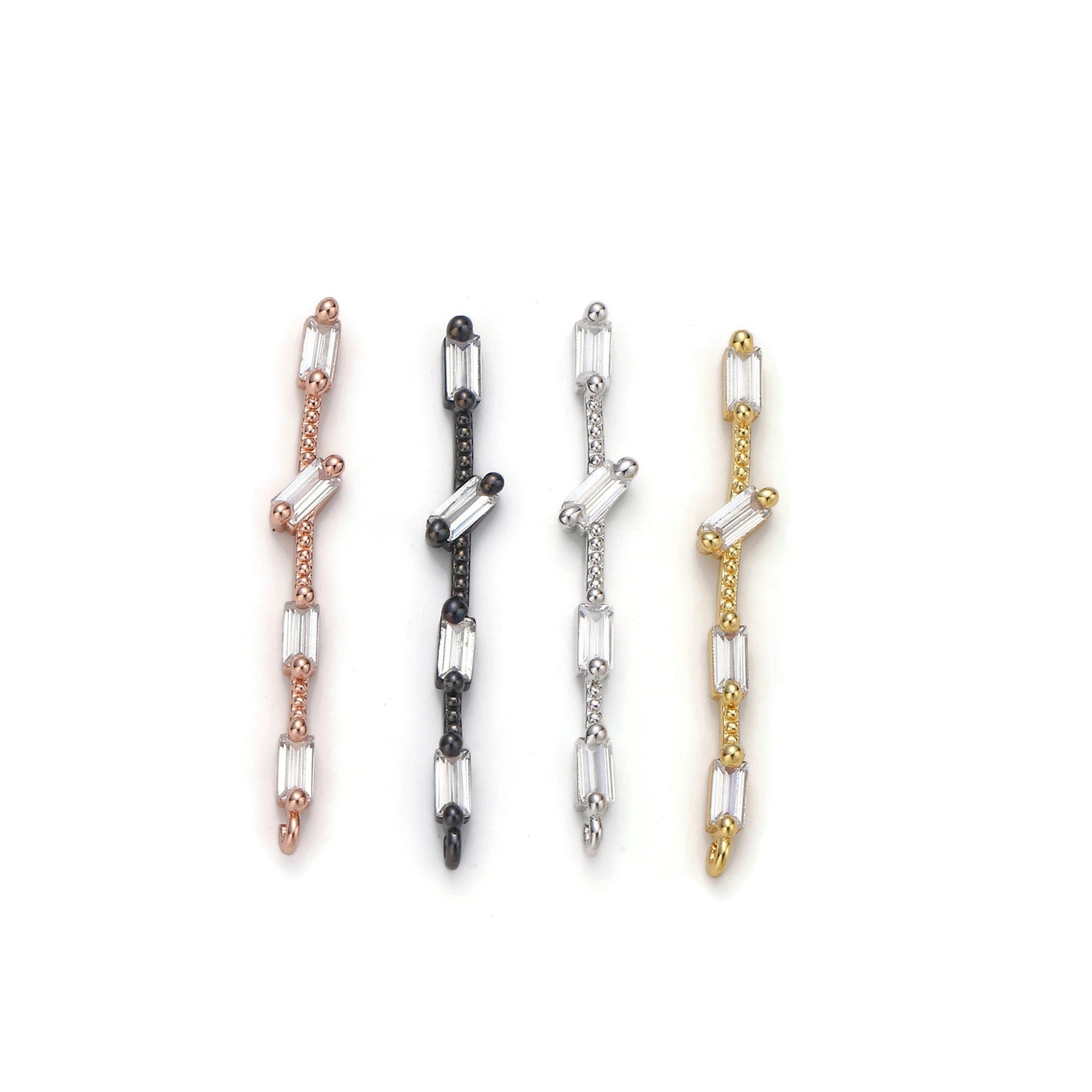 1pc 14k Gold Micro Pave Cubic Zirconia dongle Pendant Charm, Micro Pave CZ Pendant Charm, For DIY Jewelry, Multiple color Option