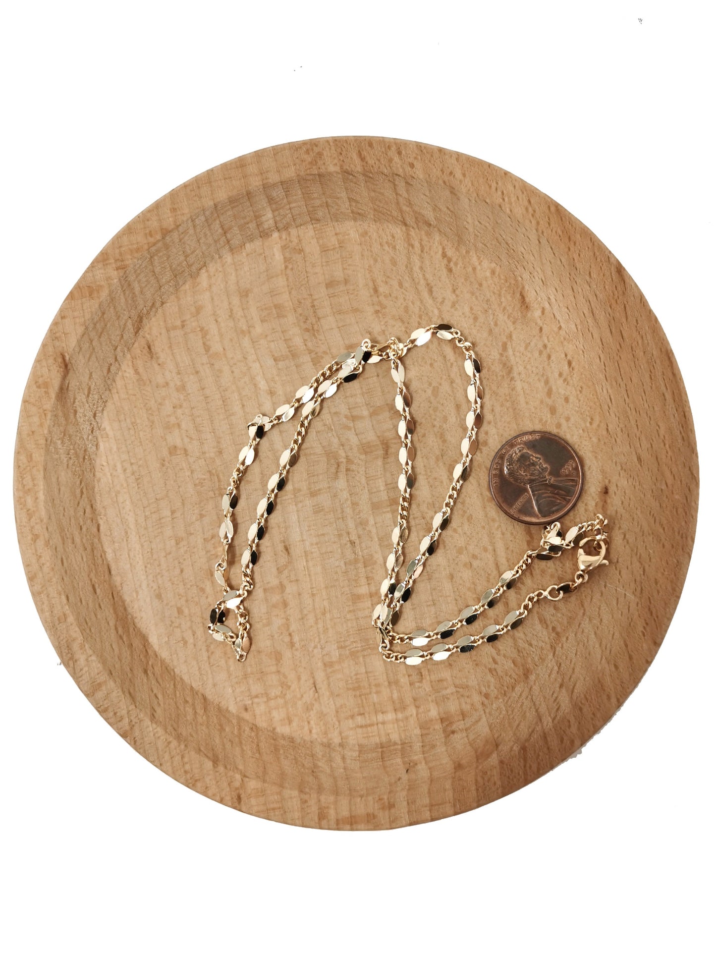 1pc 17.7'' Ready to Use 18K Gold Filled Unique Necklace Chain, Layering Unique Chain Dainty Necklace, For Pendant Charm Necklace Making-664