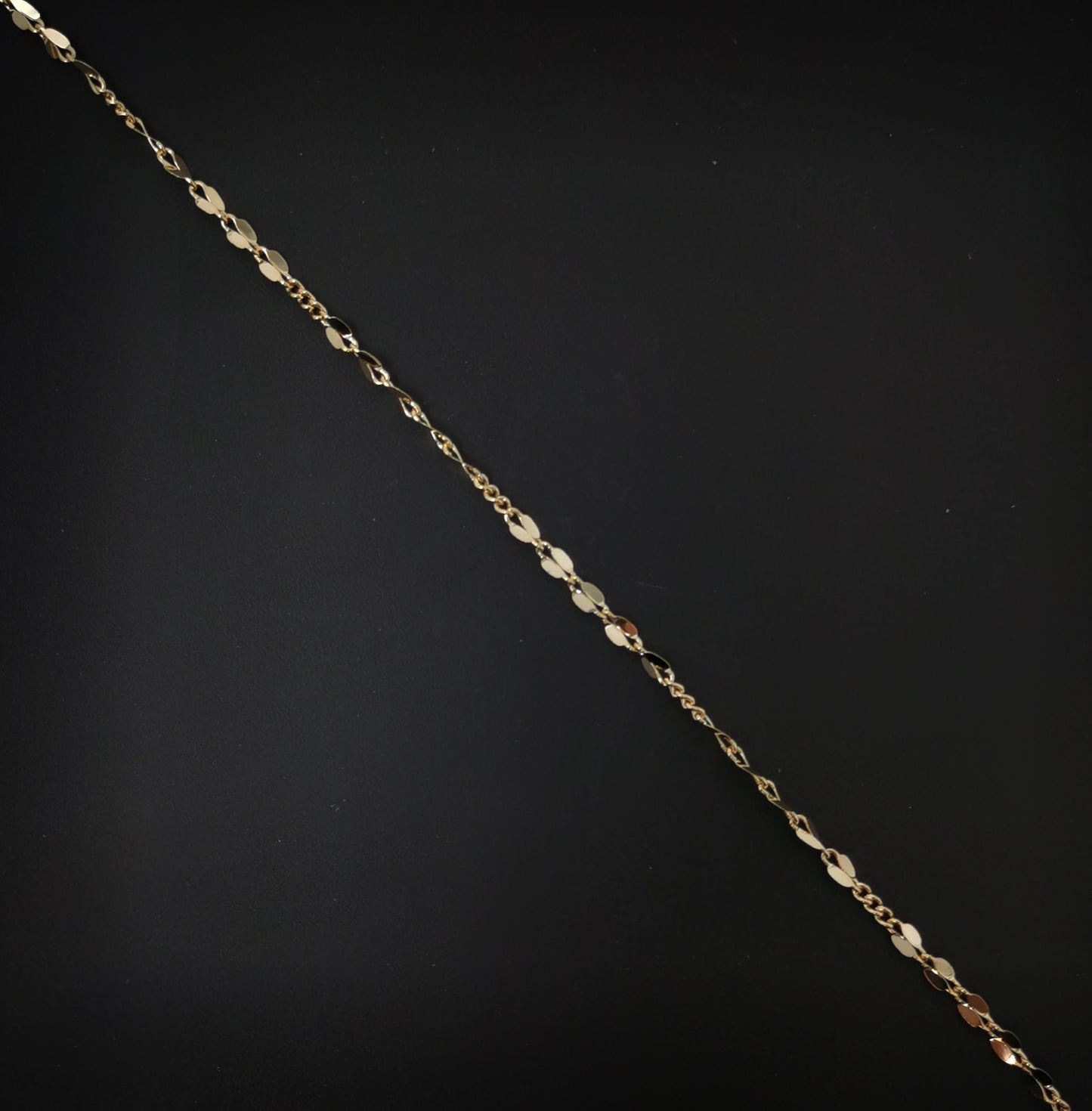 1pc 17.7'' Ready to Use 18K Gold Filled Unique Necklace Chain, Layering Unique Chain Dainty Necklace, For Pendant Charm Necklace Making-664