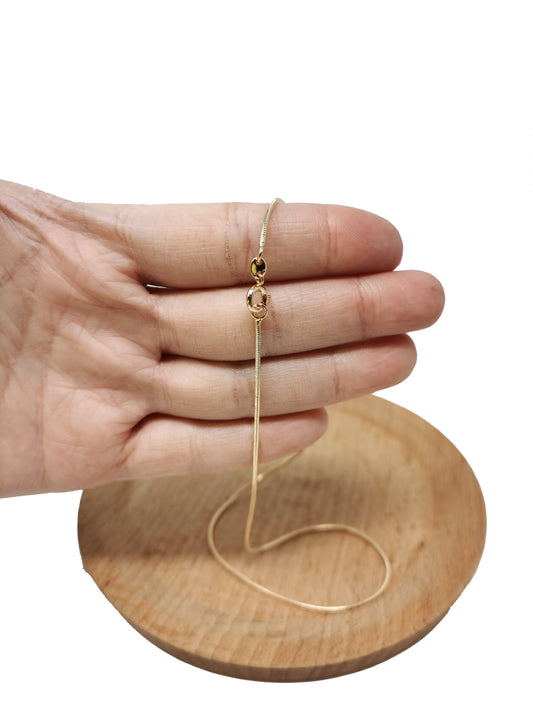 1pc 19.6'' Ready to Use 18K Rosy Gold Filled Cocoon Necklace Chain, Layer Snake Chain Dainty Necklace, For Pendant Charm Necklace Making,673