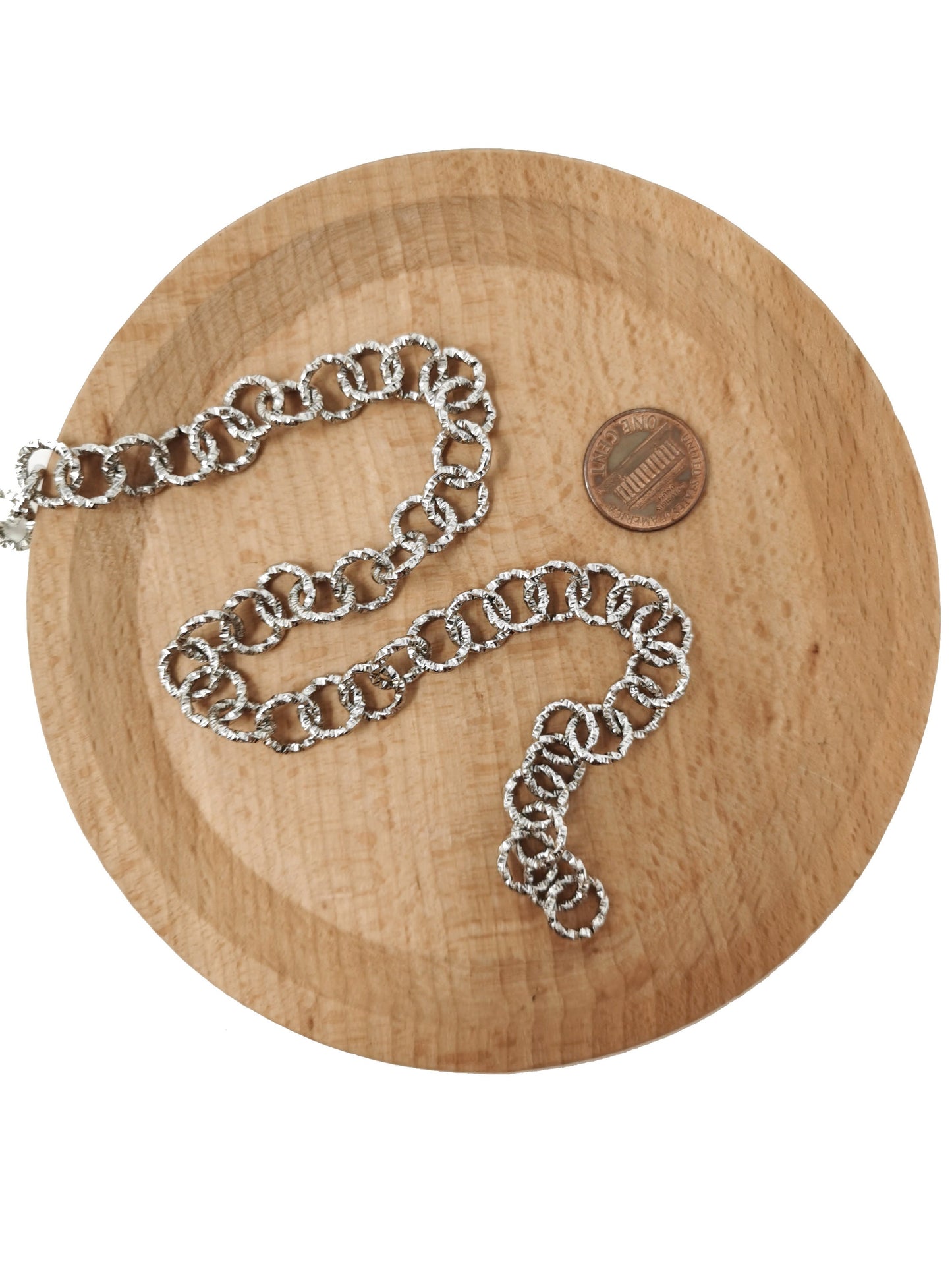 Gold Rope Rolo Chain by Yard, Rope Cable Chain by Foot, Wholesale bulk Roll Chain for Jewelry Making, Width 10.5mm, Roll 90, 91