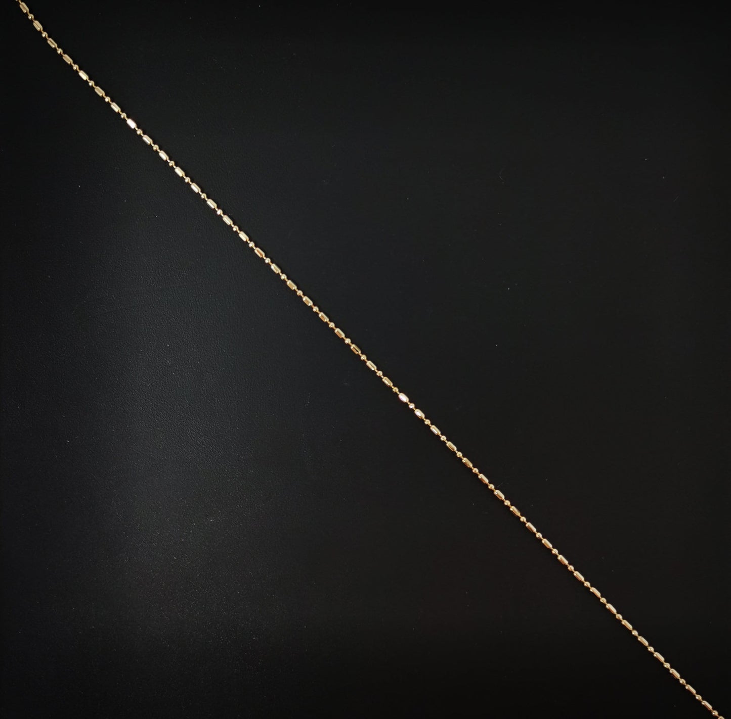 1pc17.8'' Ready to Use 14K Gold Bead Necklace Chain, Layering Beaded Chain, Dainty Beaded Necklace, For Chain Necklace, 901
