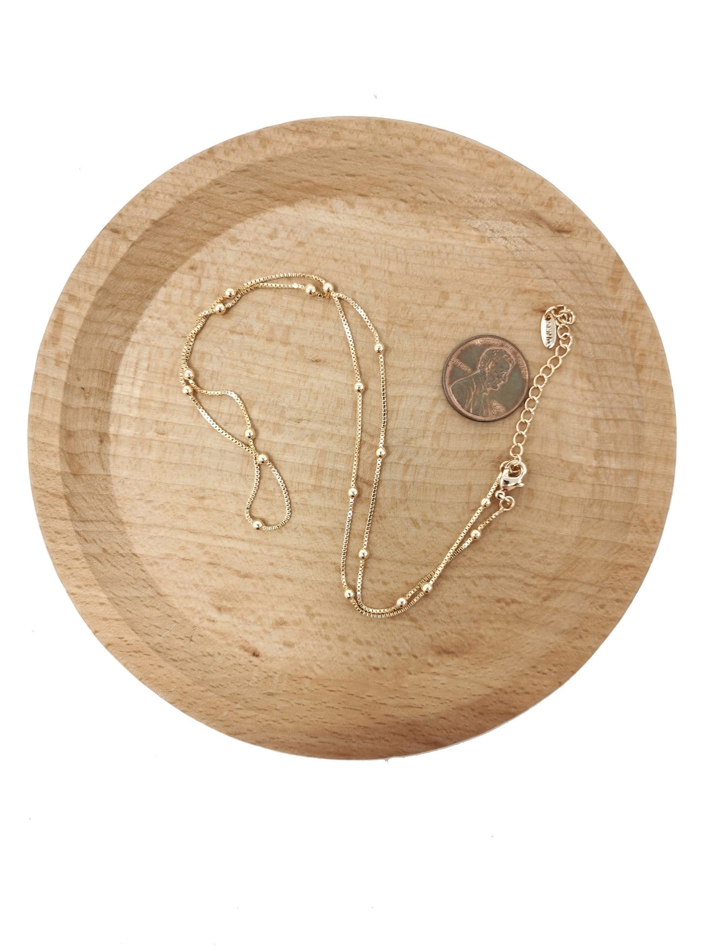 1pc 17.0'' with 2'' extender Ready to Wear 18k Gold Filled Square Box Chain Necklace, Layering Dainty Box Chain For Jewelry Making, 688