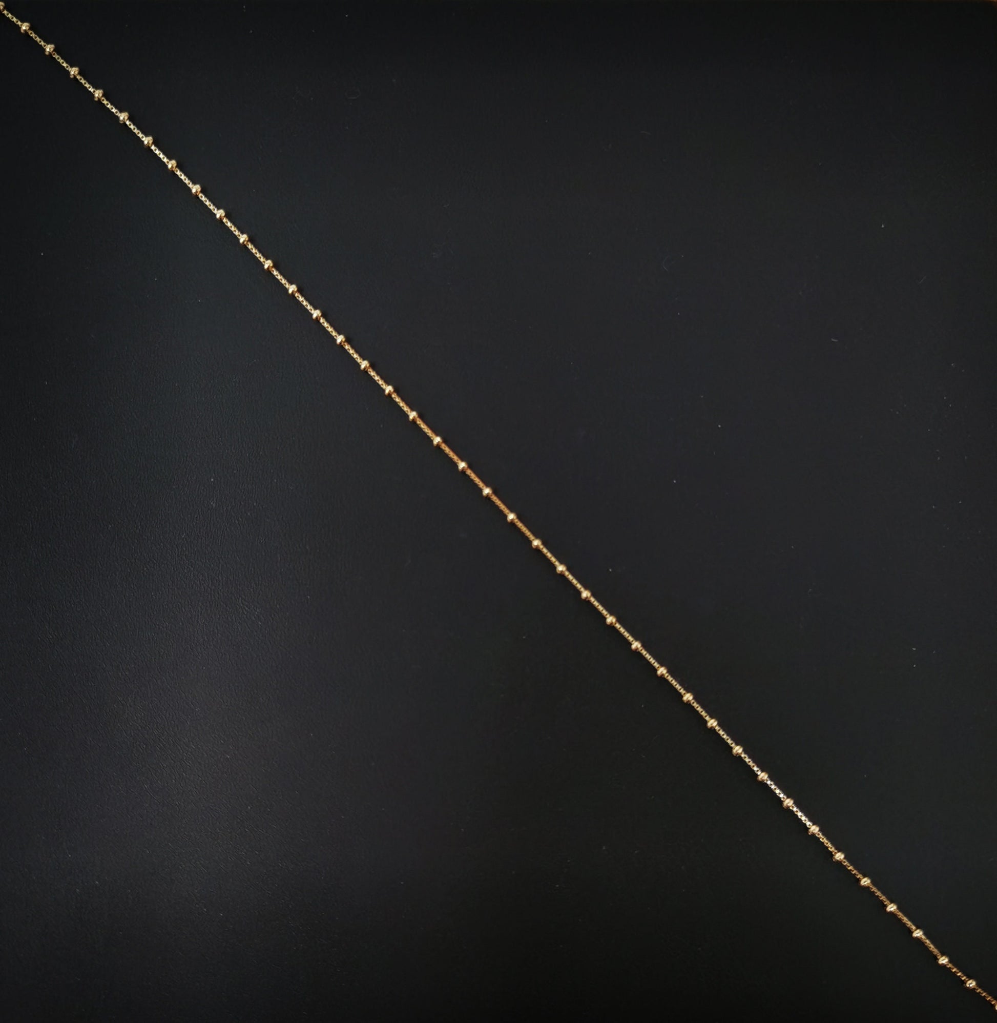 1pc 18'' Ball Sequence ready to wear 18k Gold Square Box Chain Necklace,Layering Dainty Box Chain Jewelry Making with Pendant Charm, CH-687