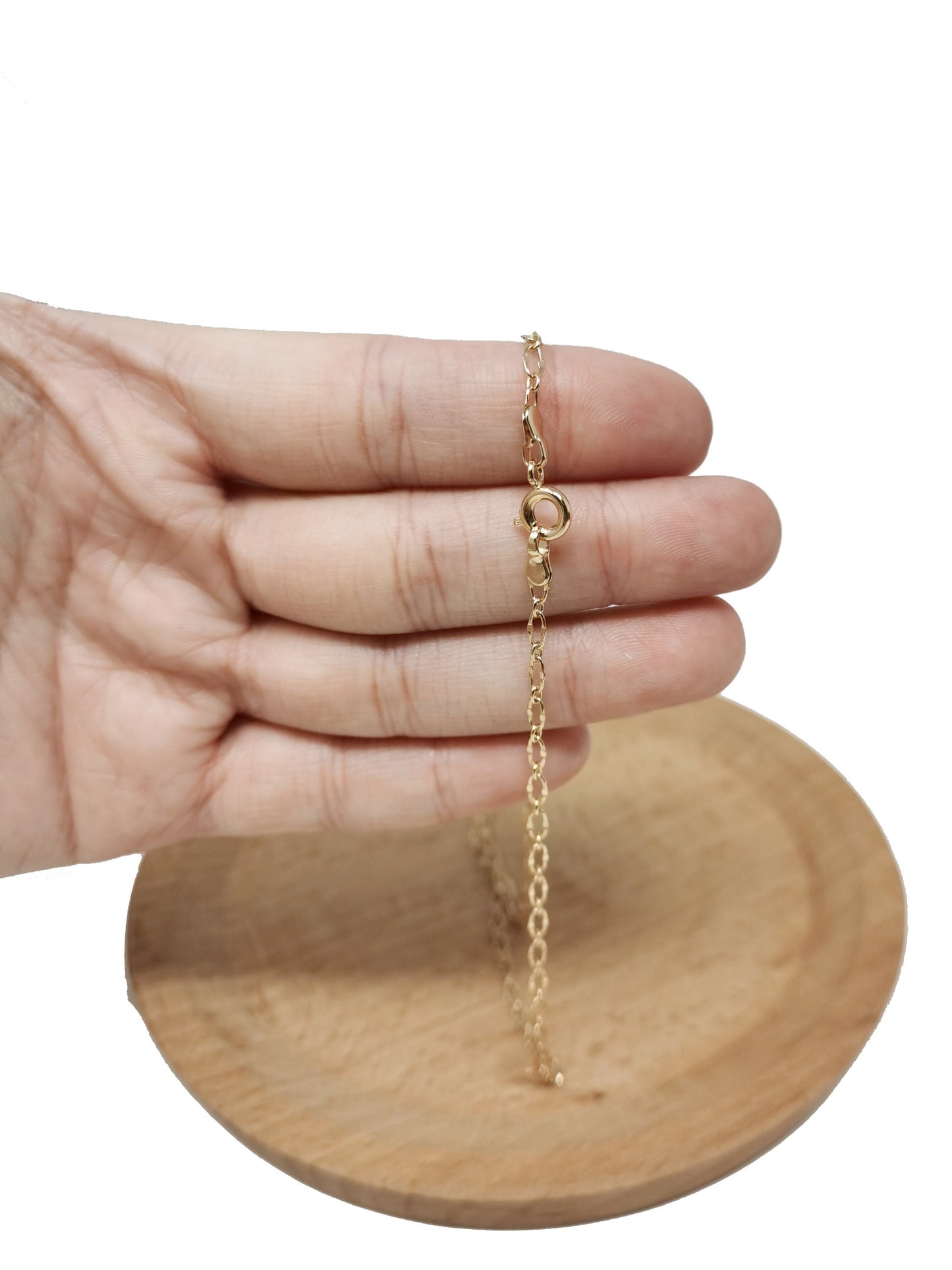 1pc 17'' Ready to Use 18K Rosy Gold Filled Rolo Necklace Chain, Layering Rolo Chain Dainty Necklace, For Pendant Charm Necklace Making, 712