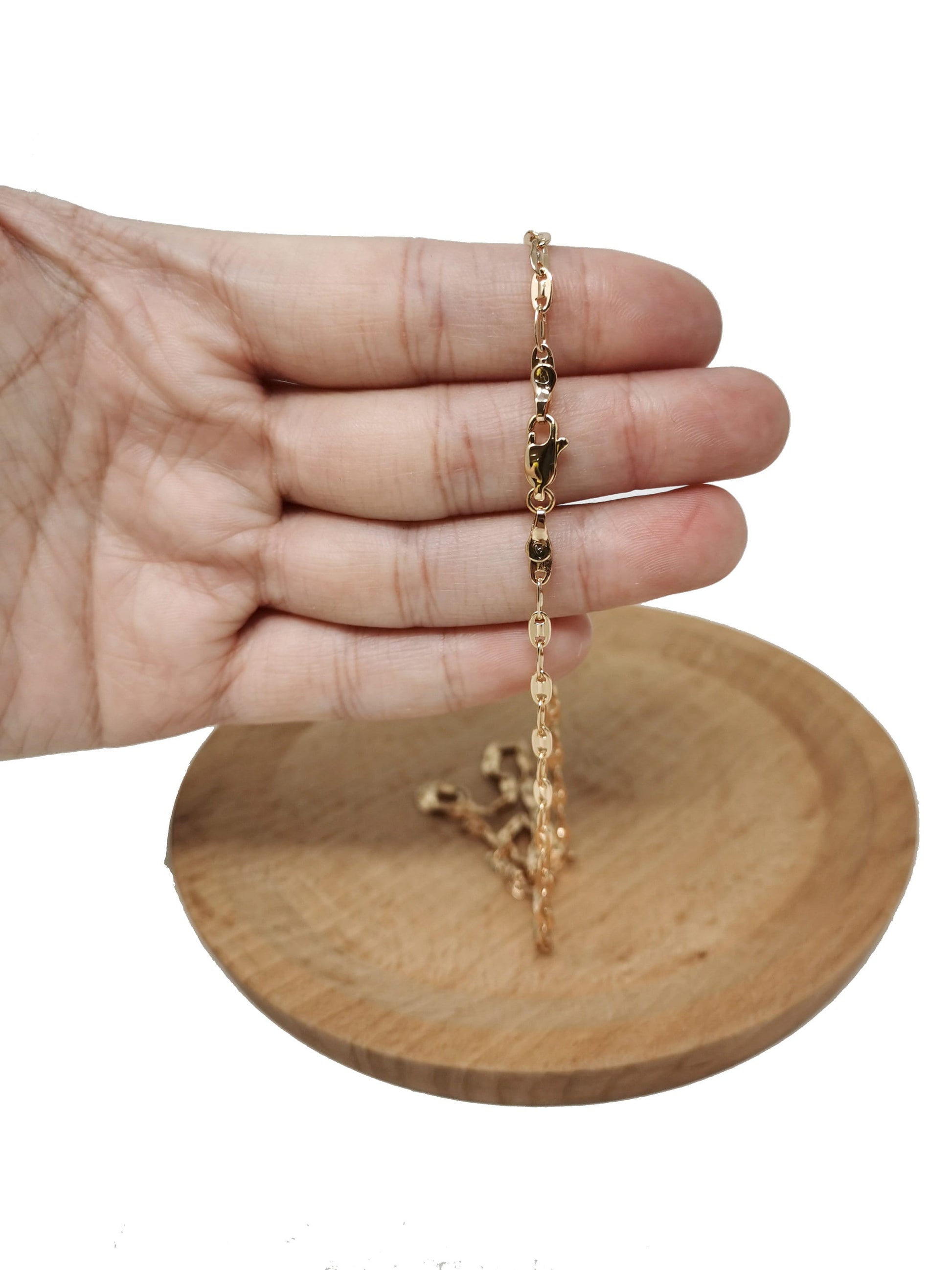 1pc 18'' Ready to Use 18K Gold Filled Anchor Necklace Chain, Layering Unique Chain Dainty Necklace, For Pendant Charm Necklace Making,CH-713