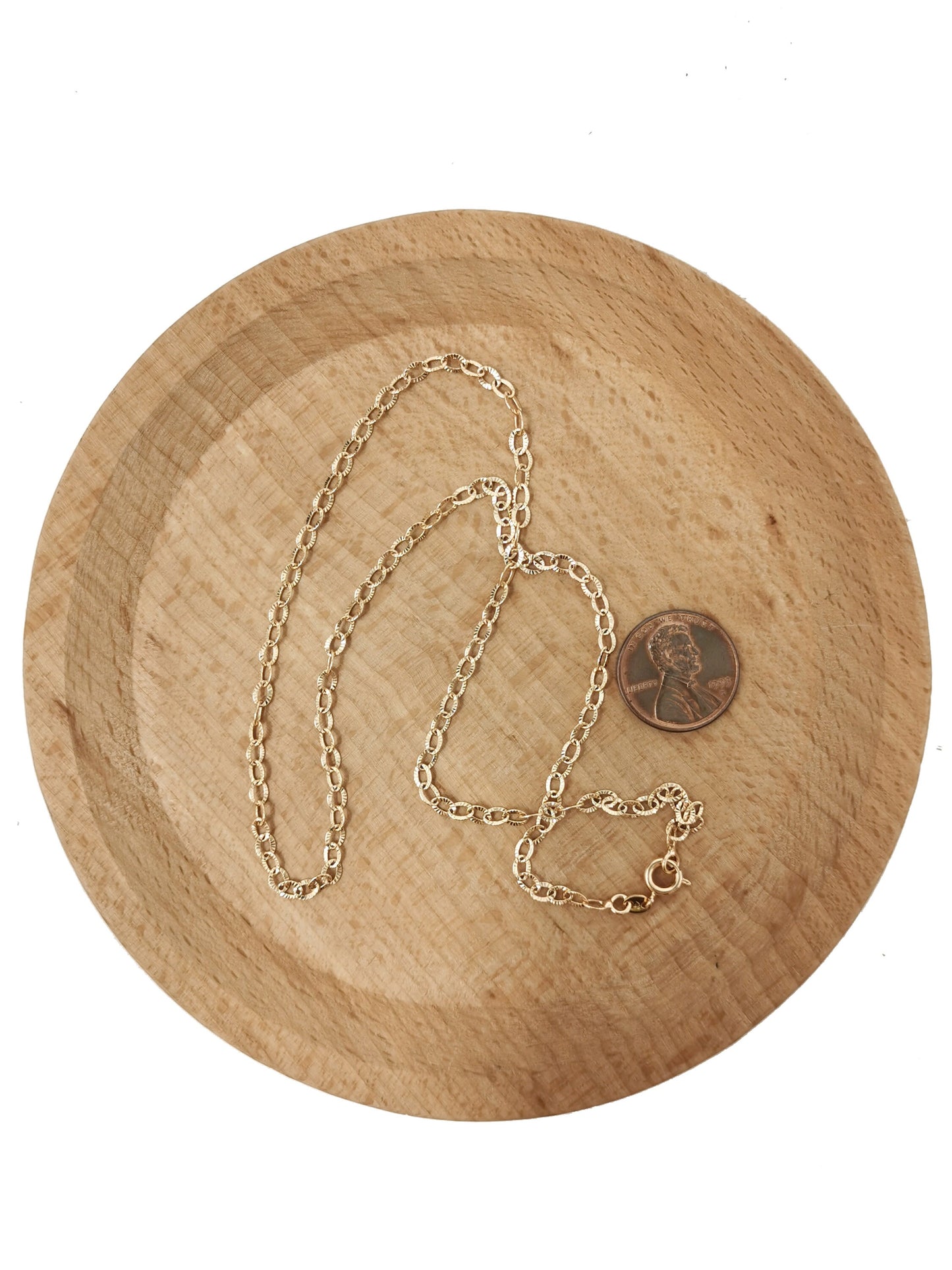 1pc 19.6' Ready to Use 18K Rosy Gold Rolo Necklace Chain,Layering Rolo Chain Dainty Necklace, For Pendant Charm Necklace Making, 737