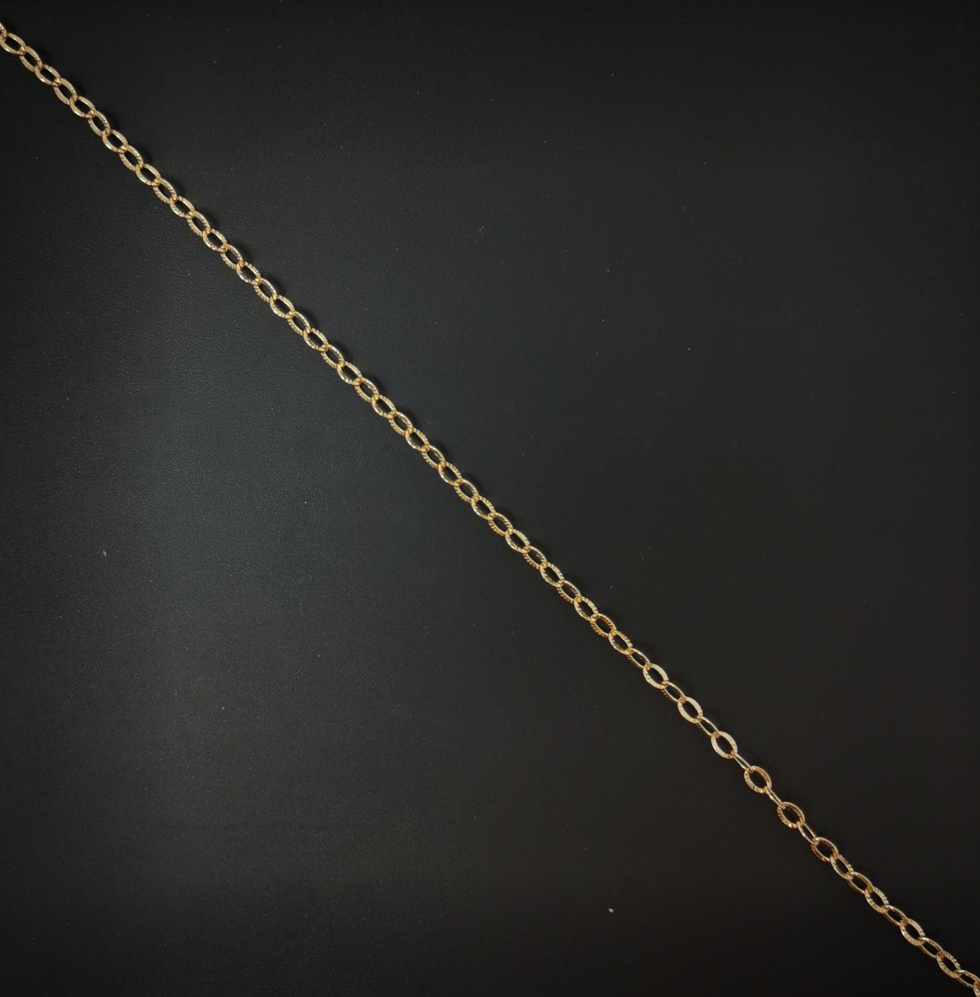 1pc 19.6' Ready to Use 18K Rosy Gold Rolo Necklace Chain,Layering Rolo Chain Dainty Necklace, For Pendant Charm Necklace Making, 737