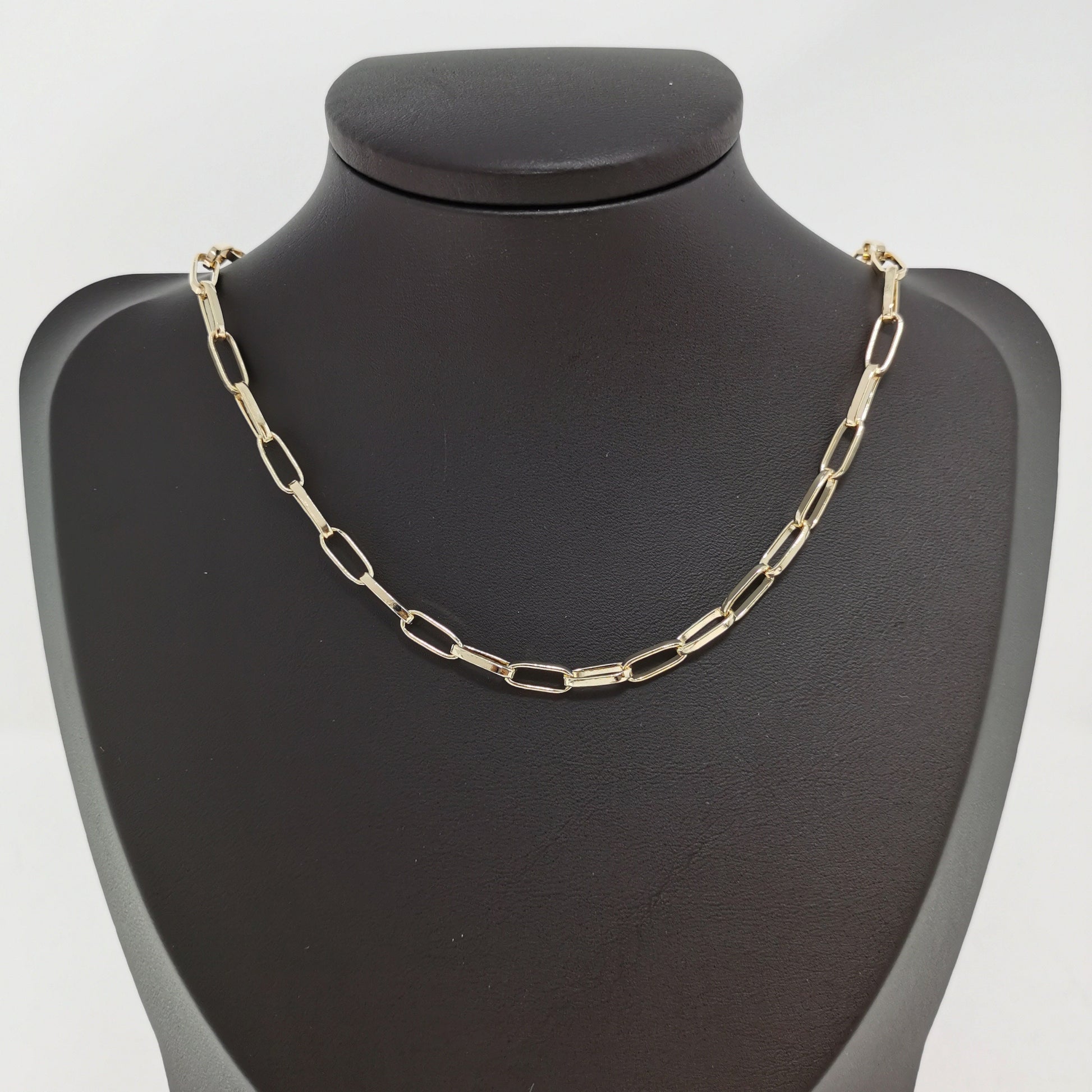 24K Gold Paperclip Rolo Cable Chain by Yard, Cable Rolo Chain by Foot, Wholesale bulk Roll Chain for Jewelry Making, 192