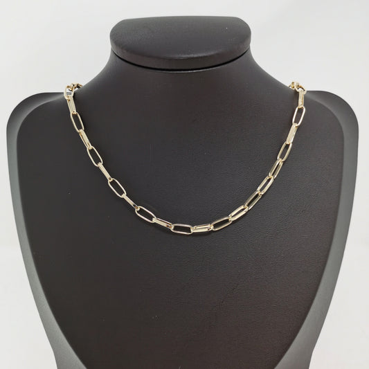 24K Gold Paperclip Rolo Cable Chain by Yard, Cable Rolo Chain by Foot, Wholesale bulk Roll Chain for Jewelry Making, 192