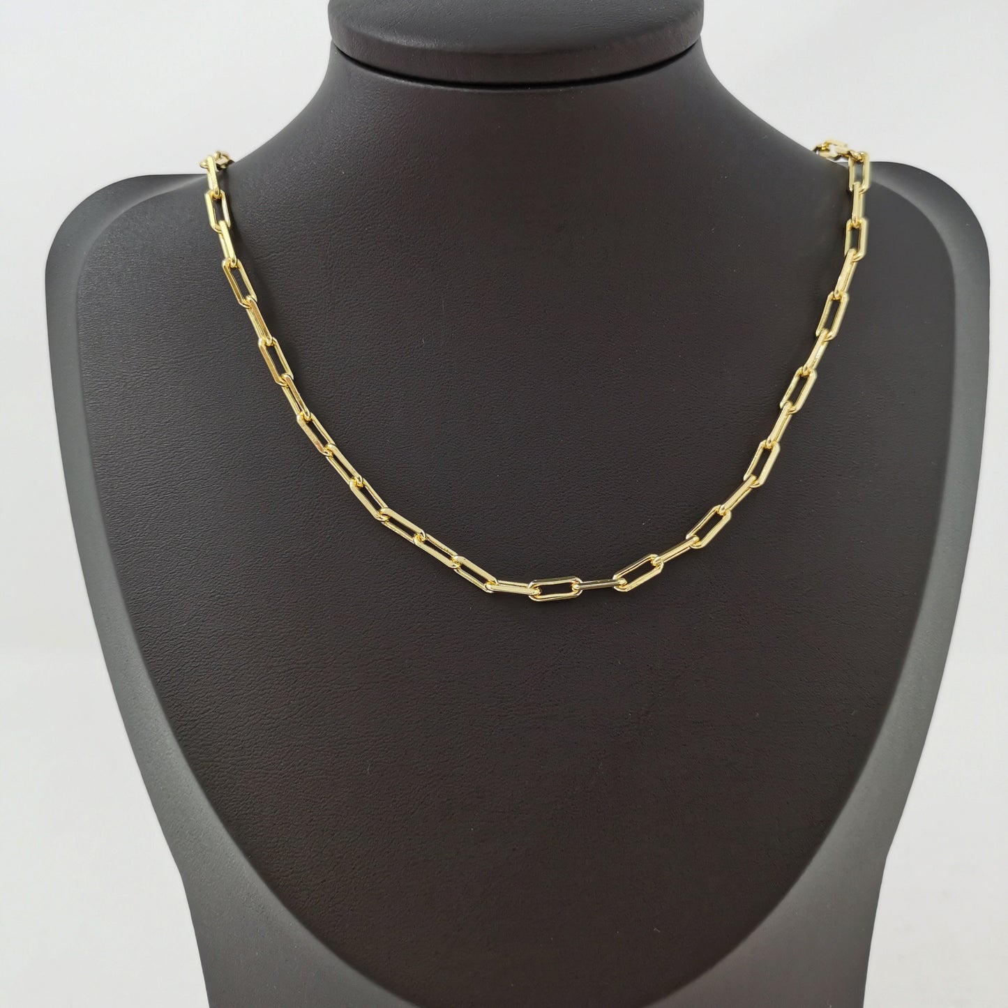 24K Gold Paperclip Rolo Cable Chain by Yard, Cable Rolo Chain, Wholesale bulk Roll Chain Size 10x3mm,195