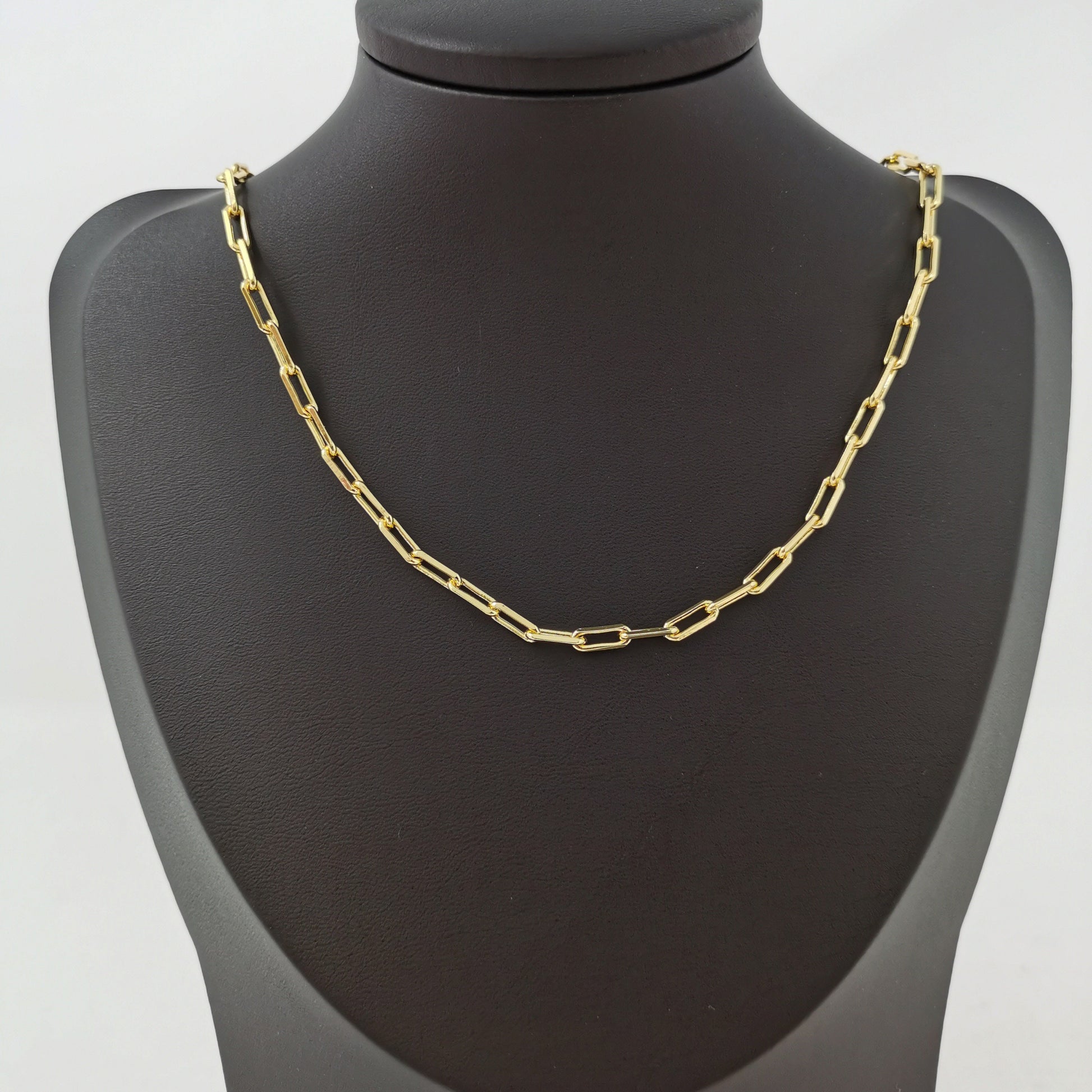 24K Gold Paperclip Rolo Cable Chain by Yard, Cable Rolo Chain, Wholesale bulk Roll Chain Size 10x3mm,195