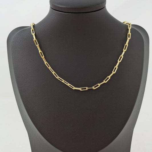 24K Gold Paperclip Rolo Cable Chain by Yard, Cable Rolo Chain, Wholesale bulk Roll Chain Size 10x3mm,195