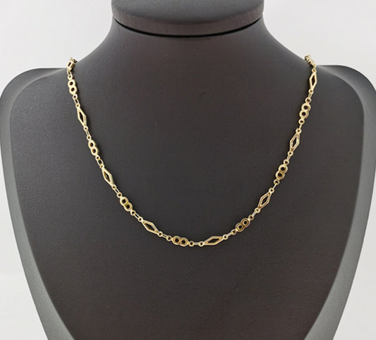 Gold Figure 8 Chain by Yard, Figure 8 Chain, Wholesale bulk Roll Chain for Jewelry Making, Size 11.5x3.5mm, Roll-175