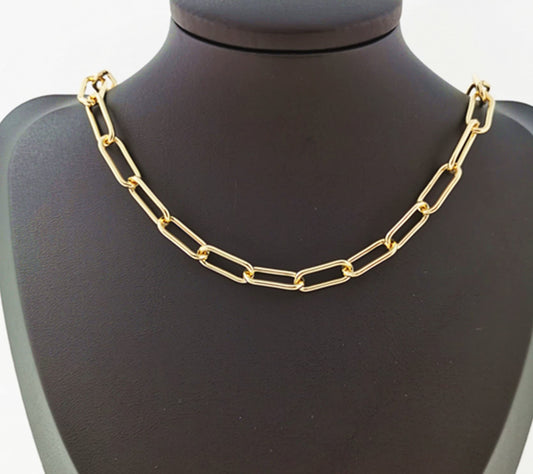24K Gold Paperclip Rolo Cable Chain by Yard, Cable Rolo Chain, Wholesale bulk Roll Chain for Jewelry Making,186