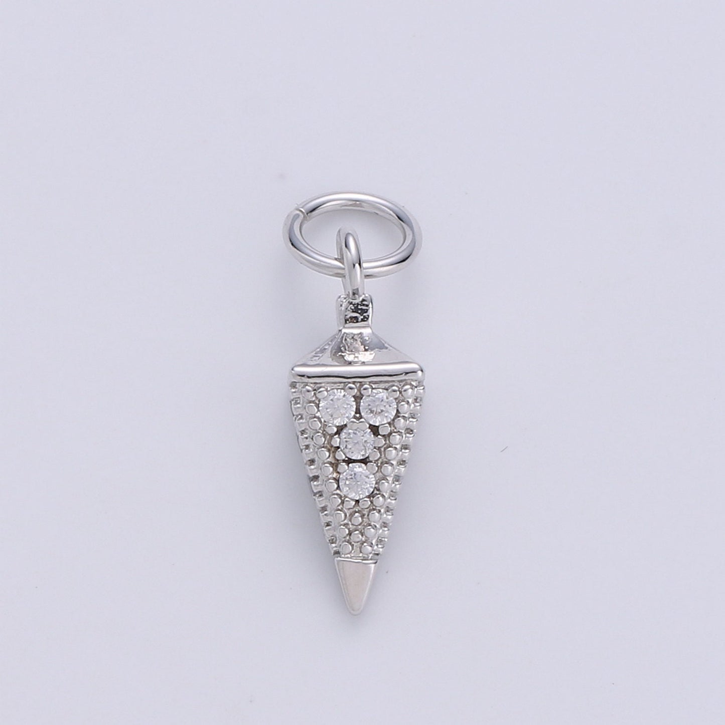 Tiny Pendulum charm 24k gold Spike Jewelry making, Jewelry component Stud Charm for Bracelet Earring Necklace Supply