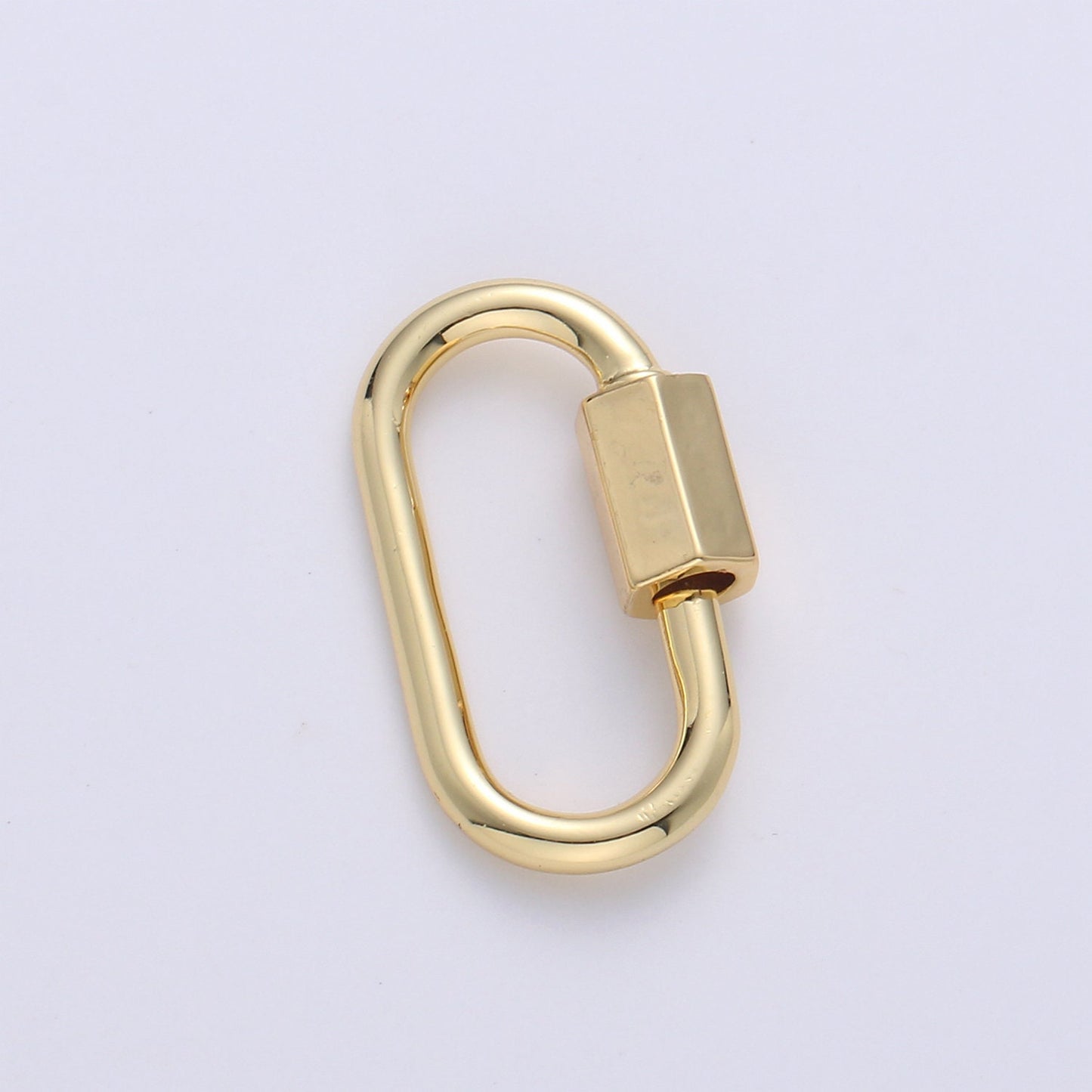 1pc Carabiner Screw  Clasp, Screw Clasp Oval , Interlocking Oval Clasp, Oval Shaped Clasps, Gold, Silver For Bracelet Necklace supp-707