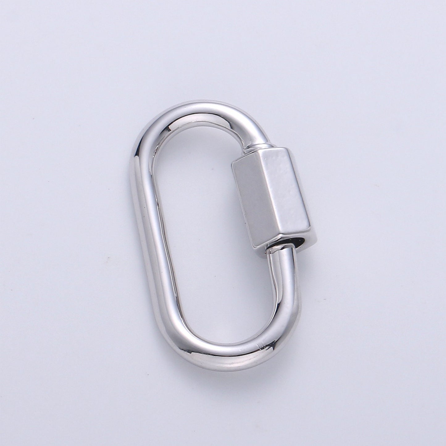 1pc Carabiner Screw  Clasp, Screw Clasp Oval , Interlocking Oval Clasp, Oval Shaped Clasps, Gold, Silver For Bracelet Necklace supp-707
