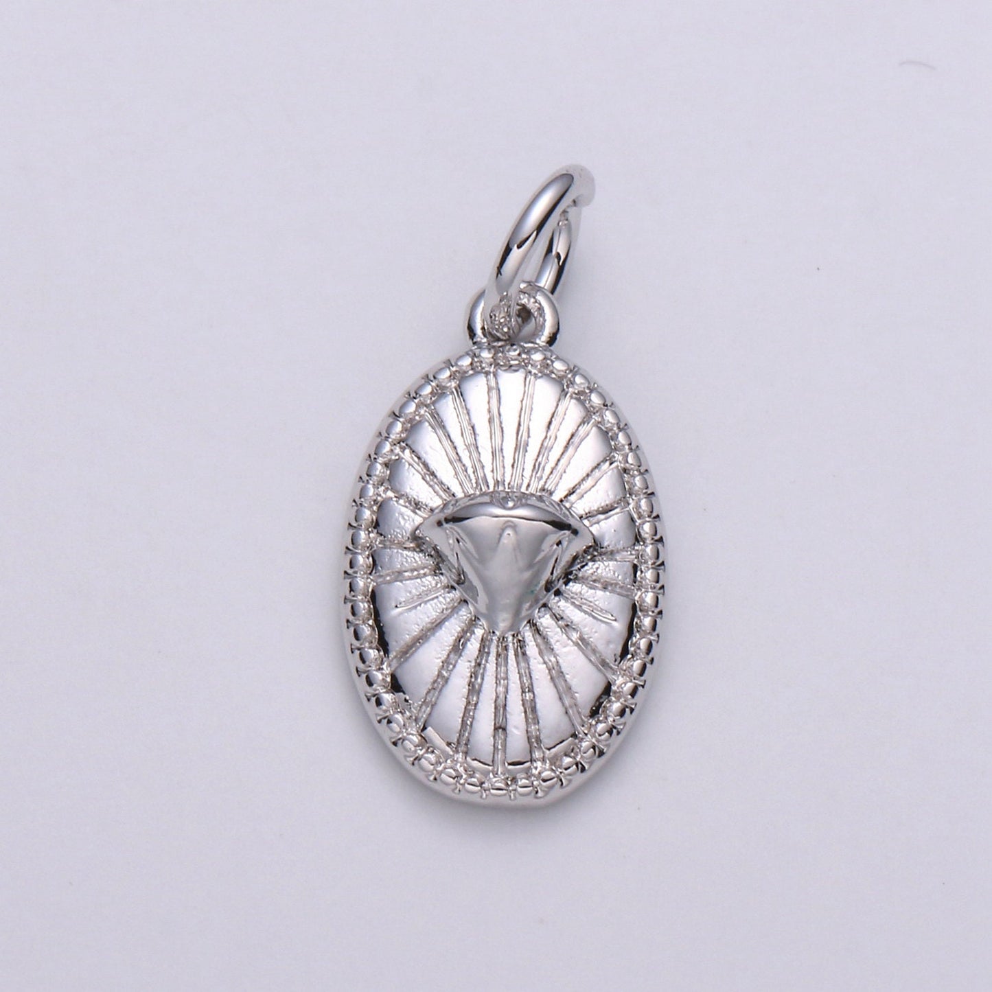 1pc Gold Diamond Pendant Charm, Dainty Oval Pendant Charm, Pendant, For DIY Jewelry