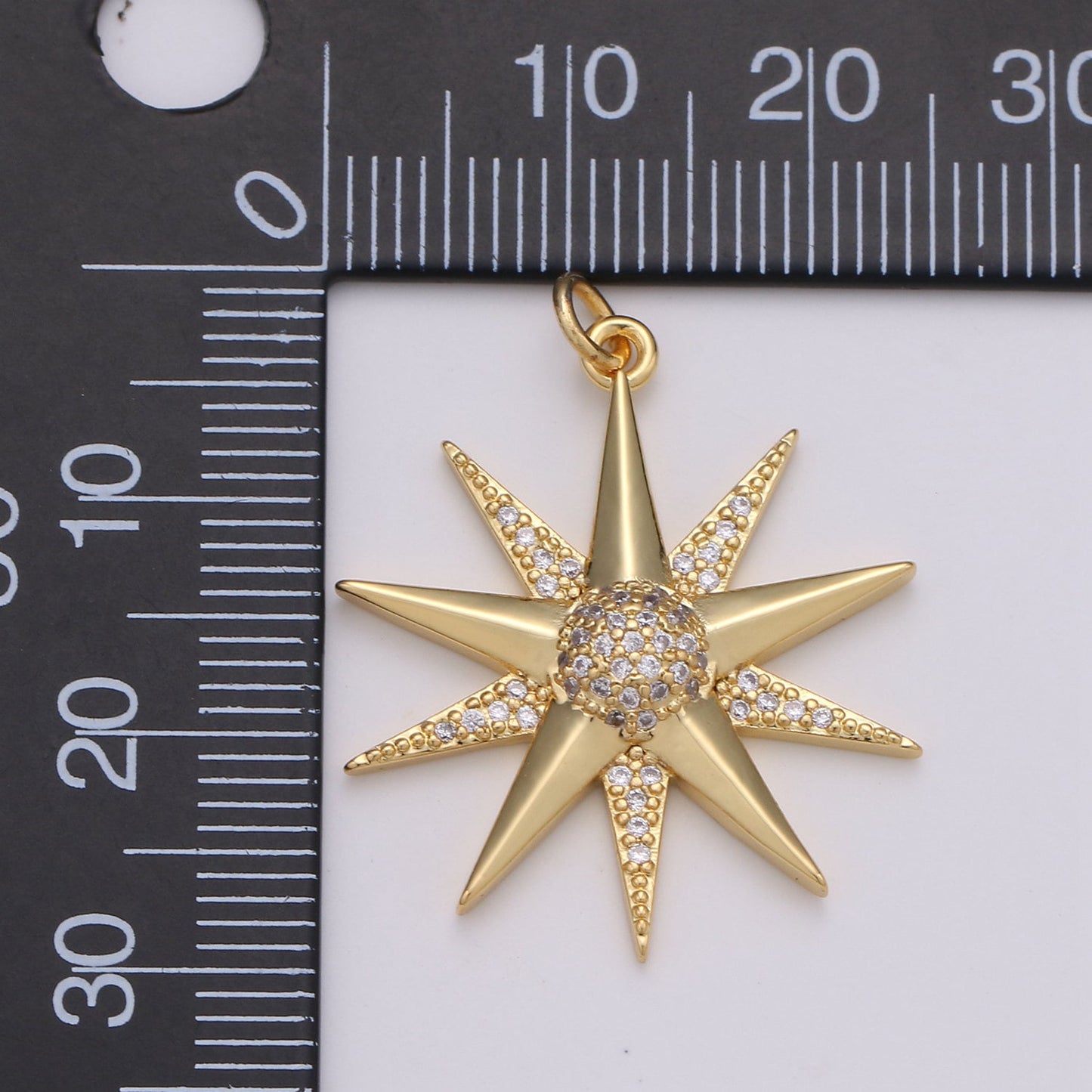 1x Micro Pave Star Charms, Cubic Zirconia Charms, CZ Charms, Gold Star Charm, Necklace Pendant Bracelet Charms Silver Star Celestial Jewelry
