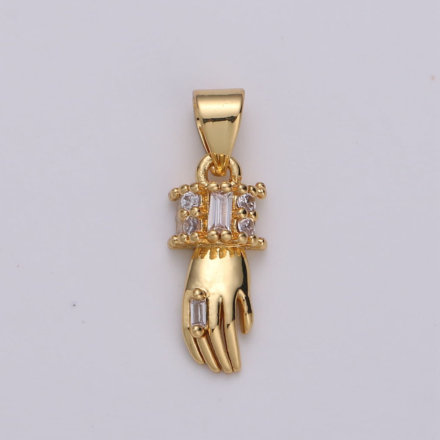 1pc Gold Micro Pave CZ Heart Pendant Charm, Gold Hand Micro Pave CZ Pendant Charm, Pendant, For DIY Jewelry,pdgf-173