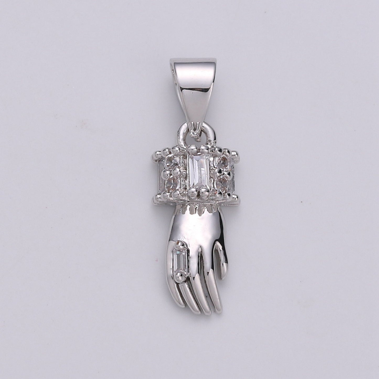1pc Gold Micro Pave CZ Heart Pendant Charm, Gold Hand Micro Pave CZ Pendant Charm, Pendant, For DIY Jewelry,pdgf-173
