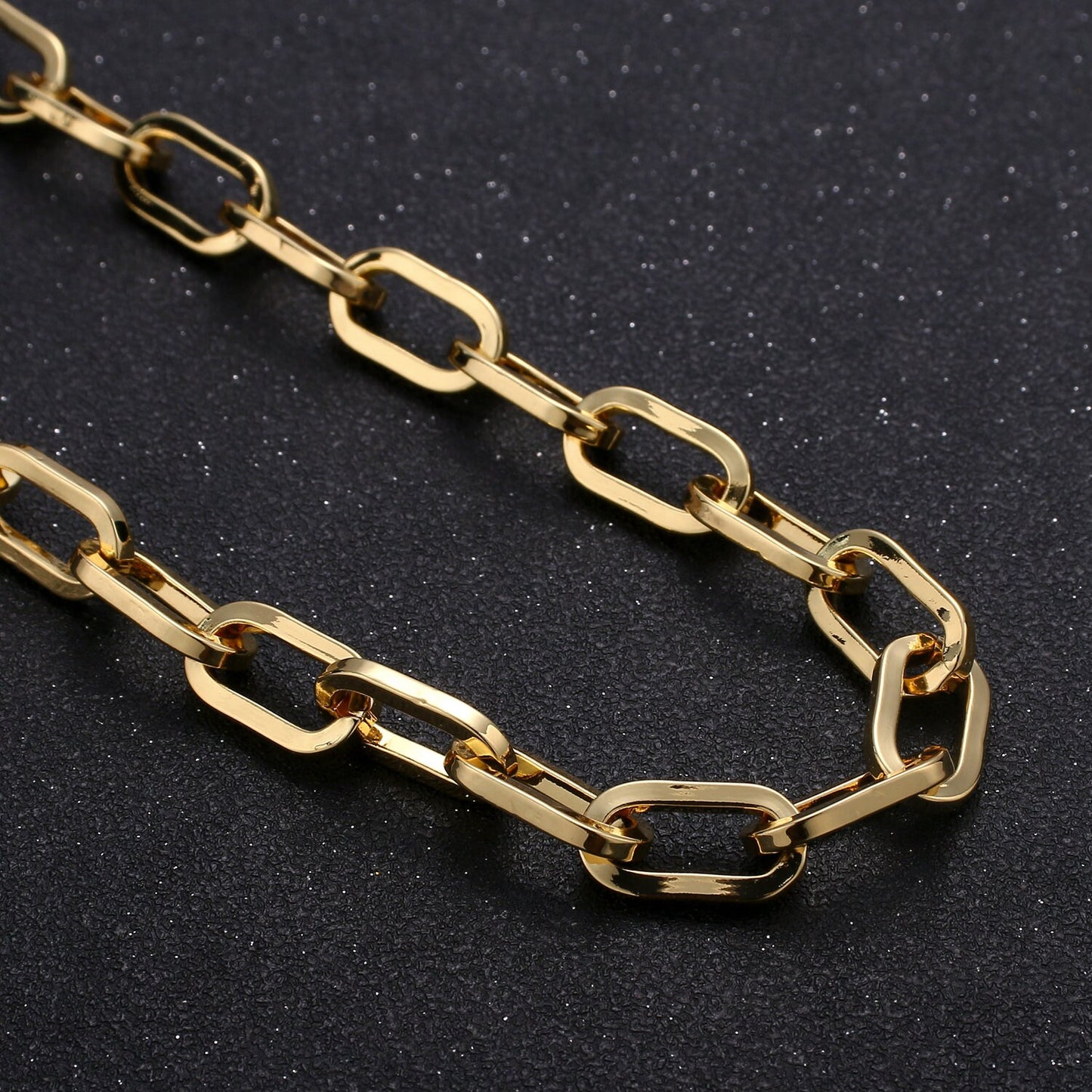 Chunky Paper Clip Chain by Yard, Large Box Chain by Foot, Wholesale bulk Roll Chain Jewelry Making for Bold Statement Layer Necklace,242