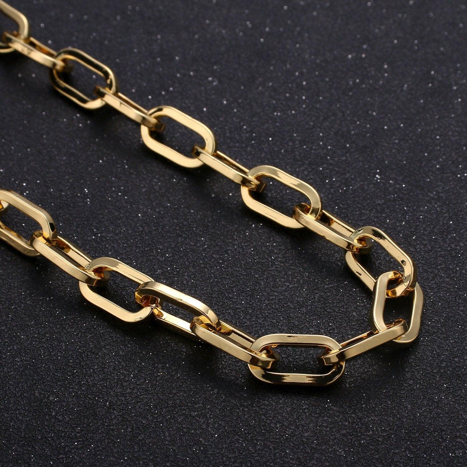 Chunky Paper Clip Chain by Yard, Large Box Chain by Foot, Wholesale bulk Roll Chain Jewelry Making for Bold Statement Layer Necklace,242