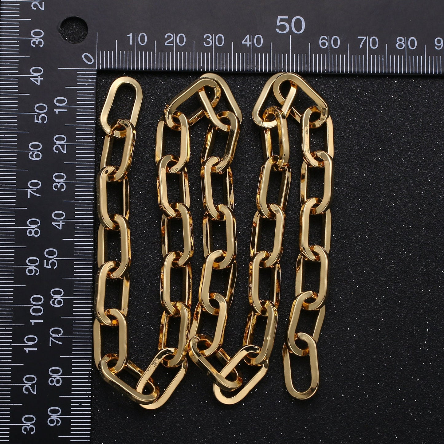 Chunky Paper Clip Chain by Yard, Large Box Chain by Foot, Wholesale bulk Roll Chain Jewelry Making for Bold Statement Layer Necklace,242