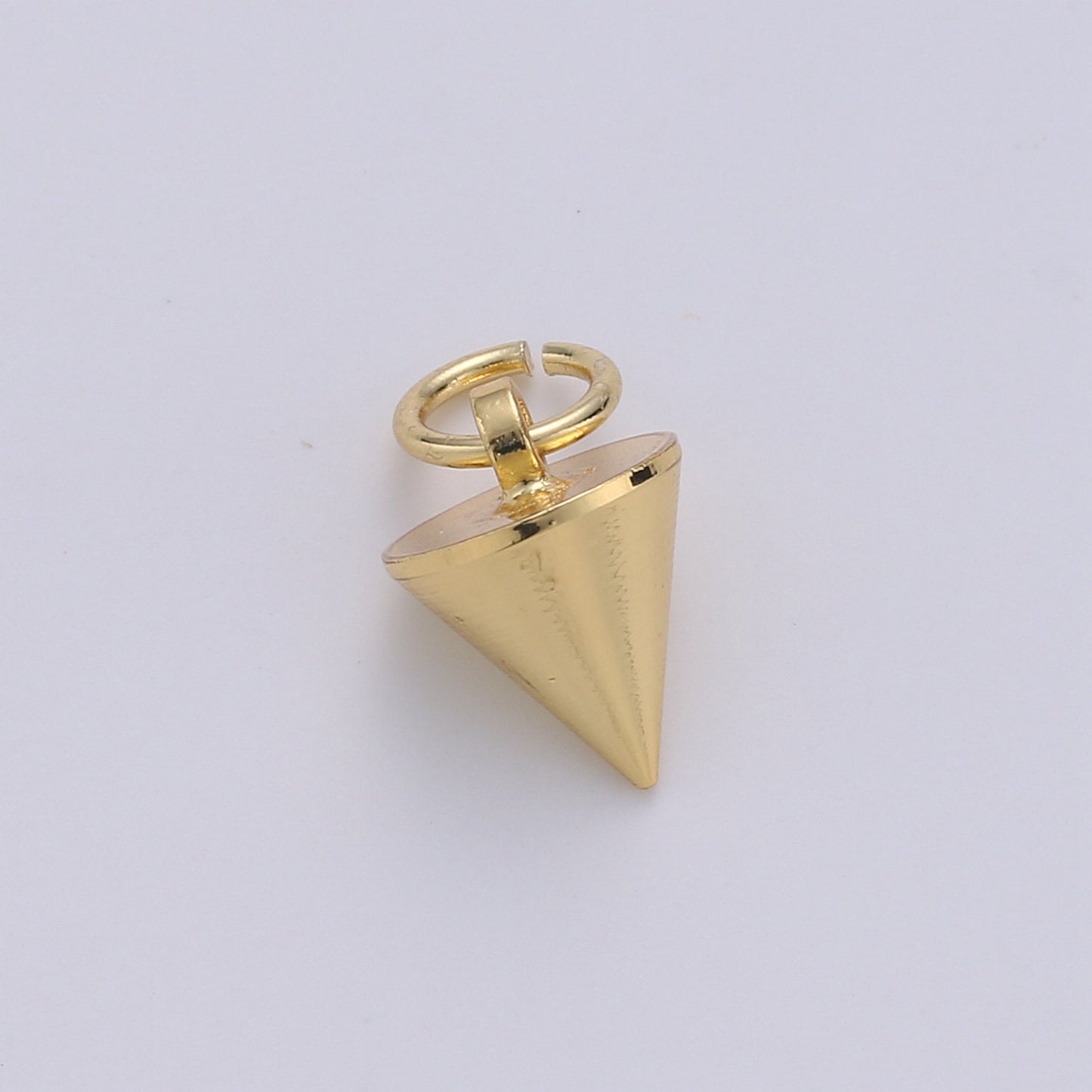Dainty 24K Gold Spike Charms,11x7mm Spike Pendants Conical Spike Charm,Drop Pendulum Pendant Stud Charm,Jewelry Finding