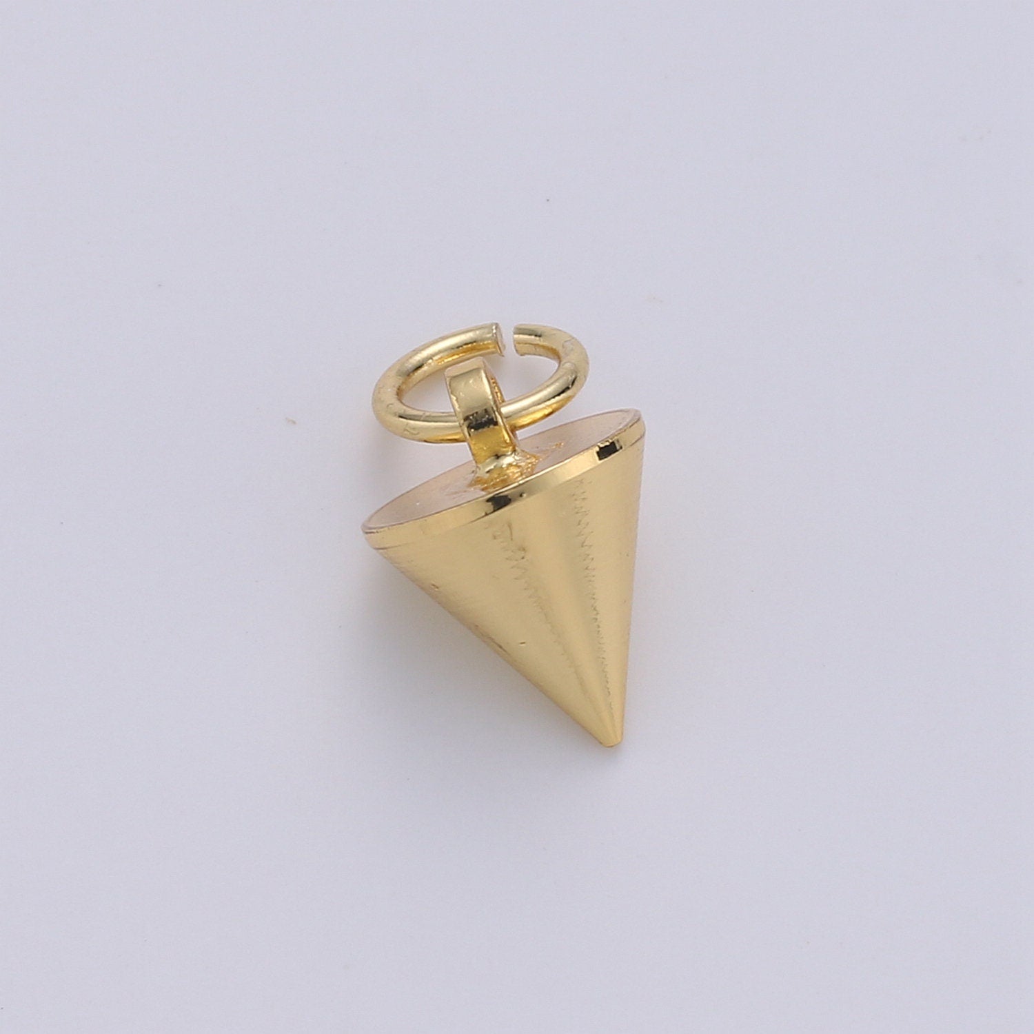 Dainty 24K Gold Spike Charms,11x7mm Spike Pendants Conical Spike Charm,Drop Pendulum Pendant Stud Charm,Jewelry Finding