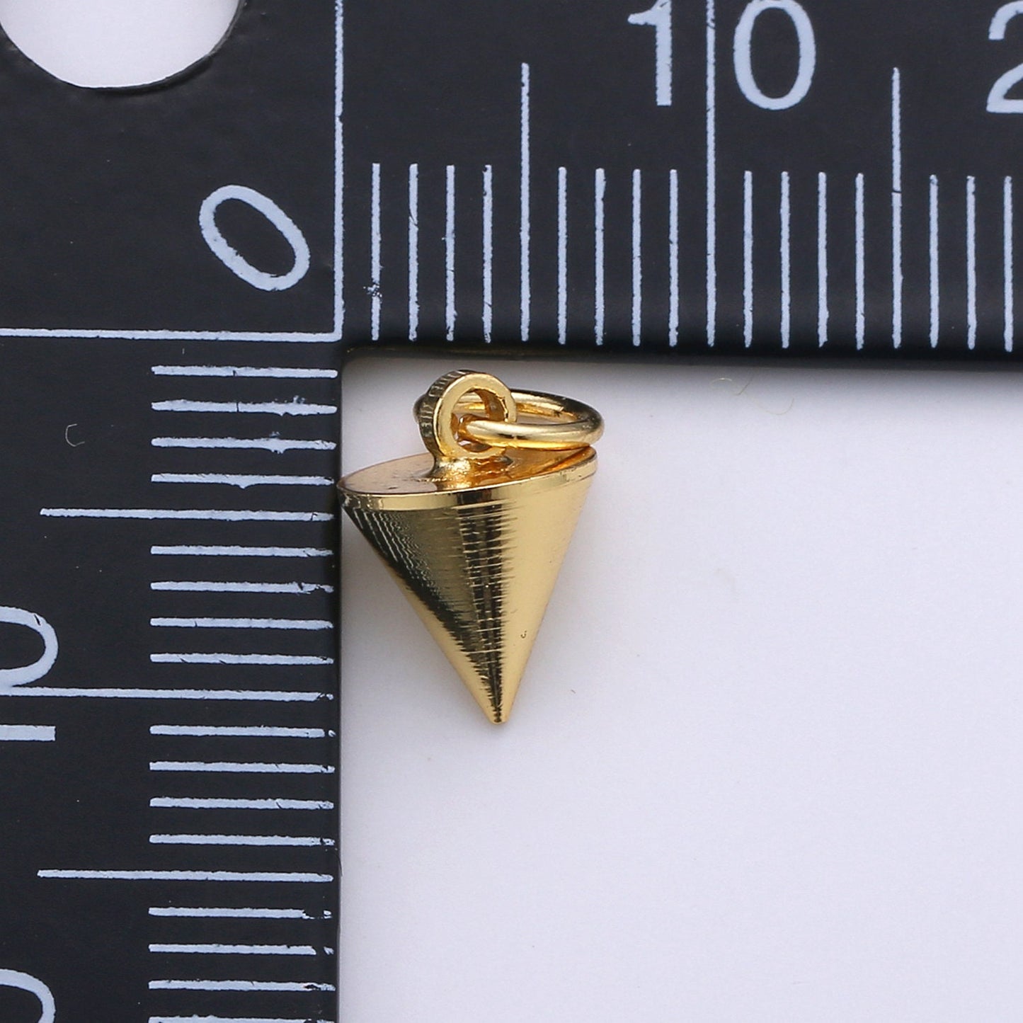 Dainty 24K Gold Spike Charms,11x7mm Spike Pendants Conical Spike Charm,Drop Pendulum Pendant Stud Charm,Jewelry Finding