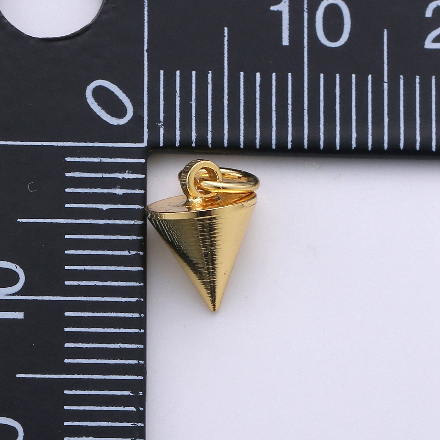 Dainty 24K Gold Spike Charms,11x7mm Spike Pendants Conical Spike Charm,Drop Pendulum Pendant Stud Charm,Jewelry Finding