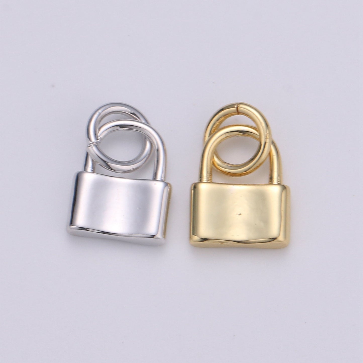 7X10mm Mini lock charm in 24k gold filled lock charm for earring bracelet necklace. Small dainty gold Padlock charm Silver Lock Jewelry