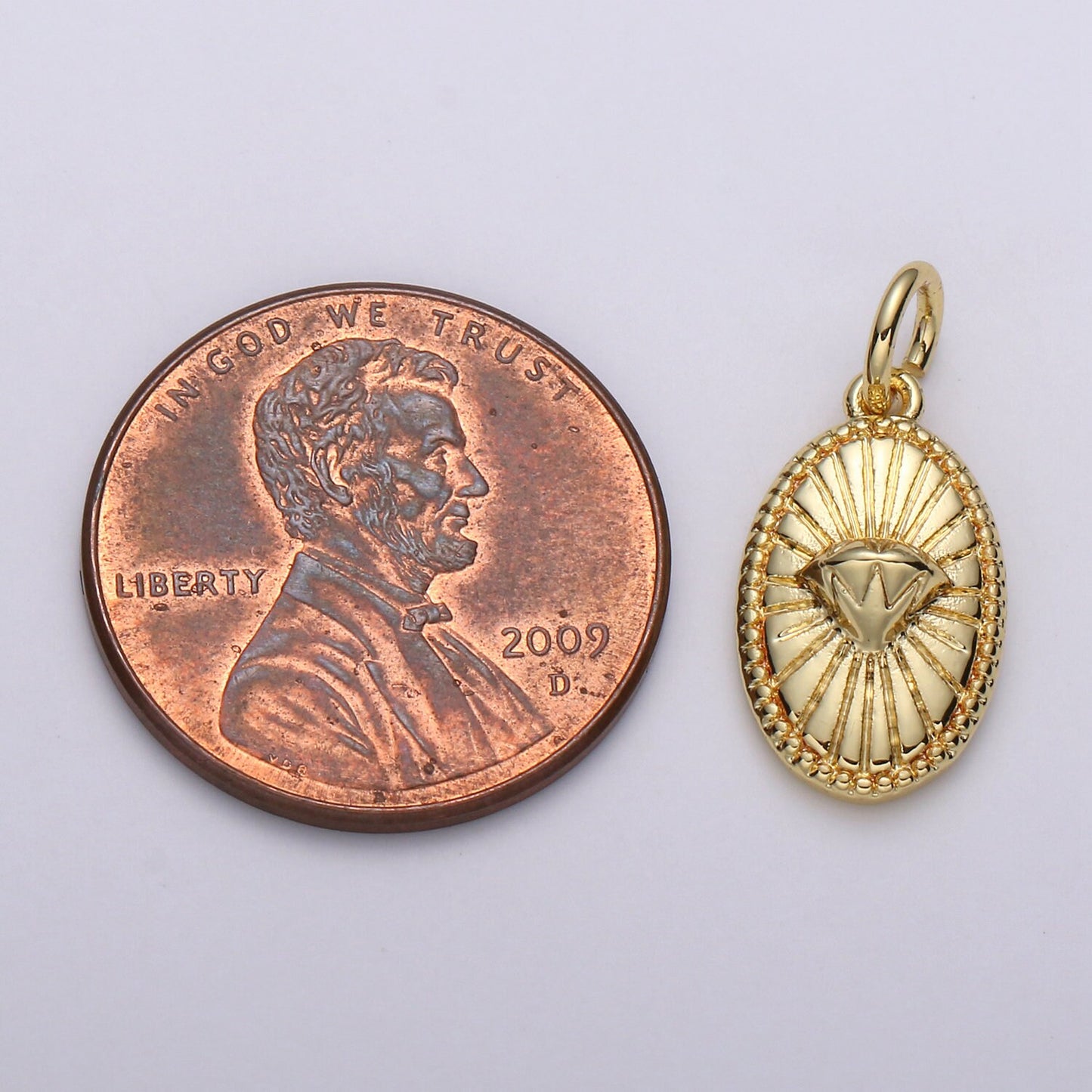 1pc Gold Diamond Pendant Charm, Dainty Oval Pendant Charm, Pendant, For DIY Jewelry