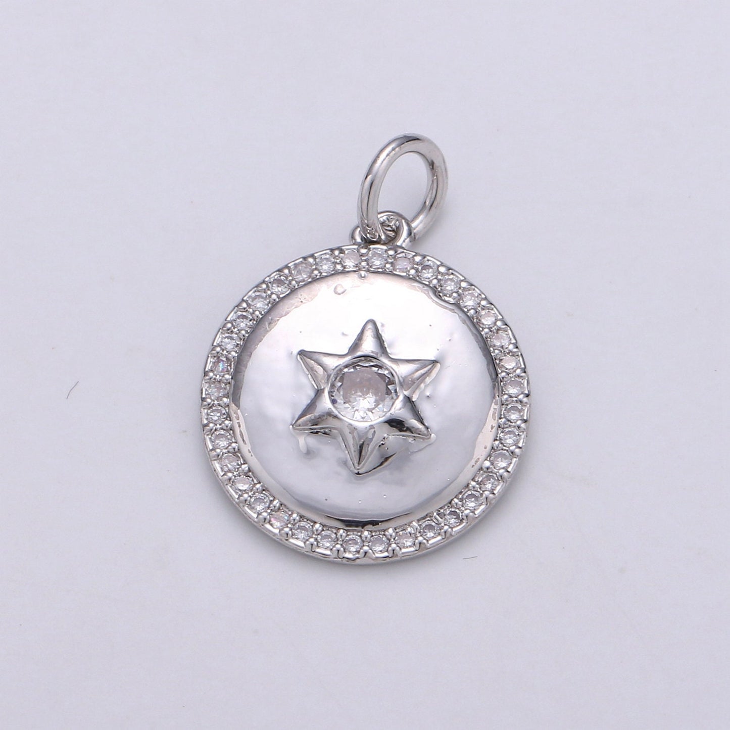 Micro Pave Celestial Jewelry Gold Star Charm Jewelry Making Supply 24K Gold Findings