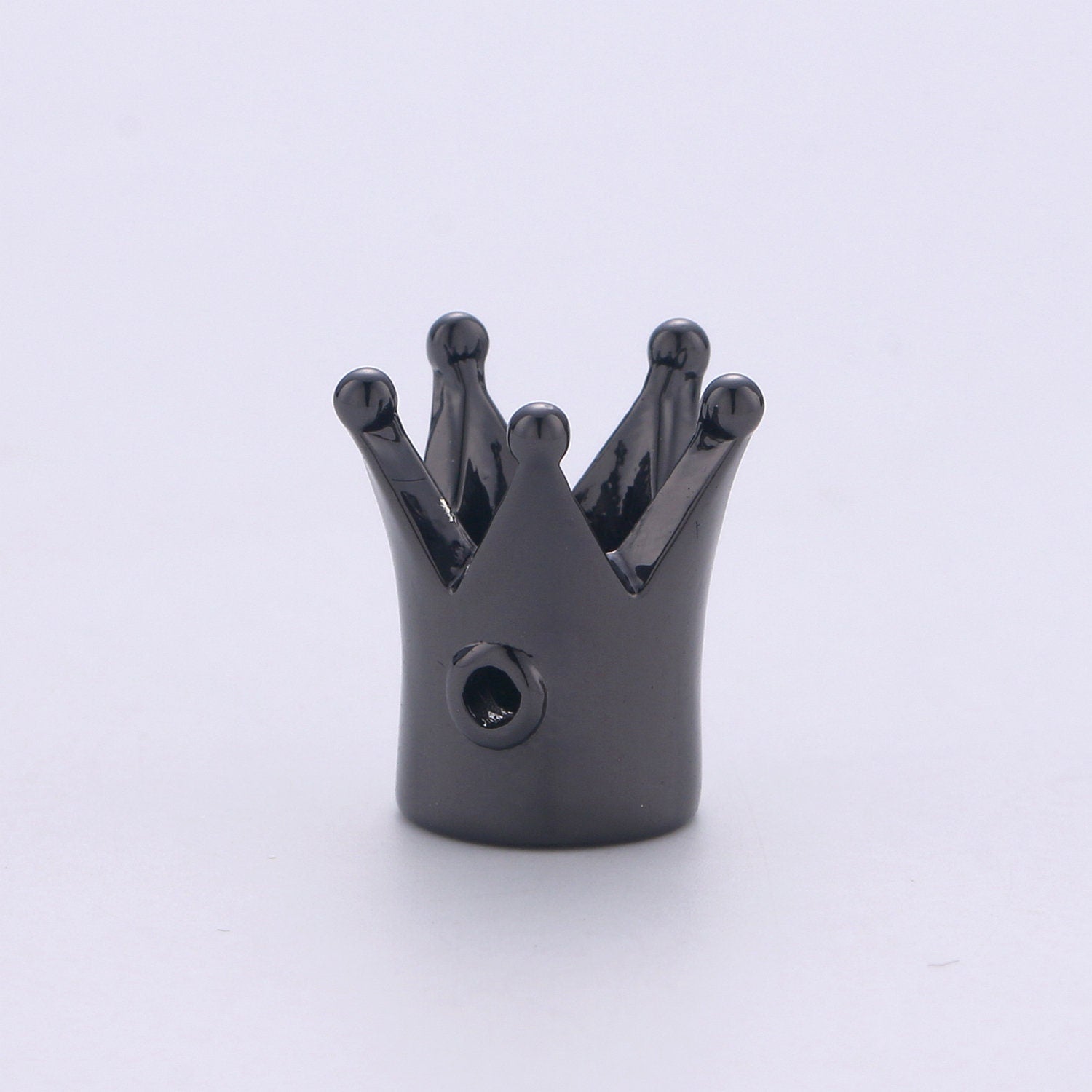 1pc Gold Crown Beads, Crown Bracelet Connector, For Bracelet Making Supply Findings, Hole Size 2mm, B-318