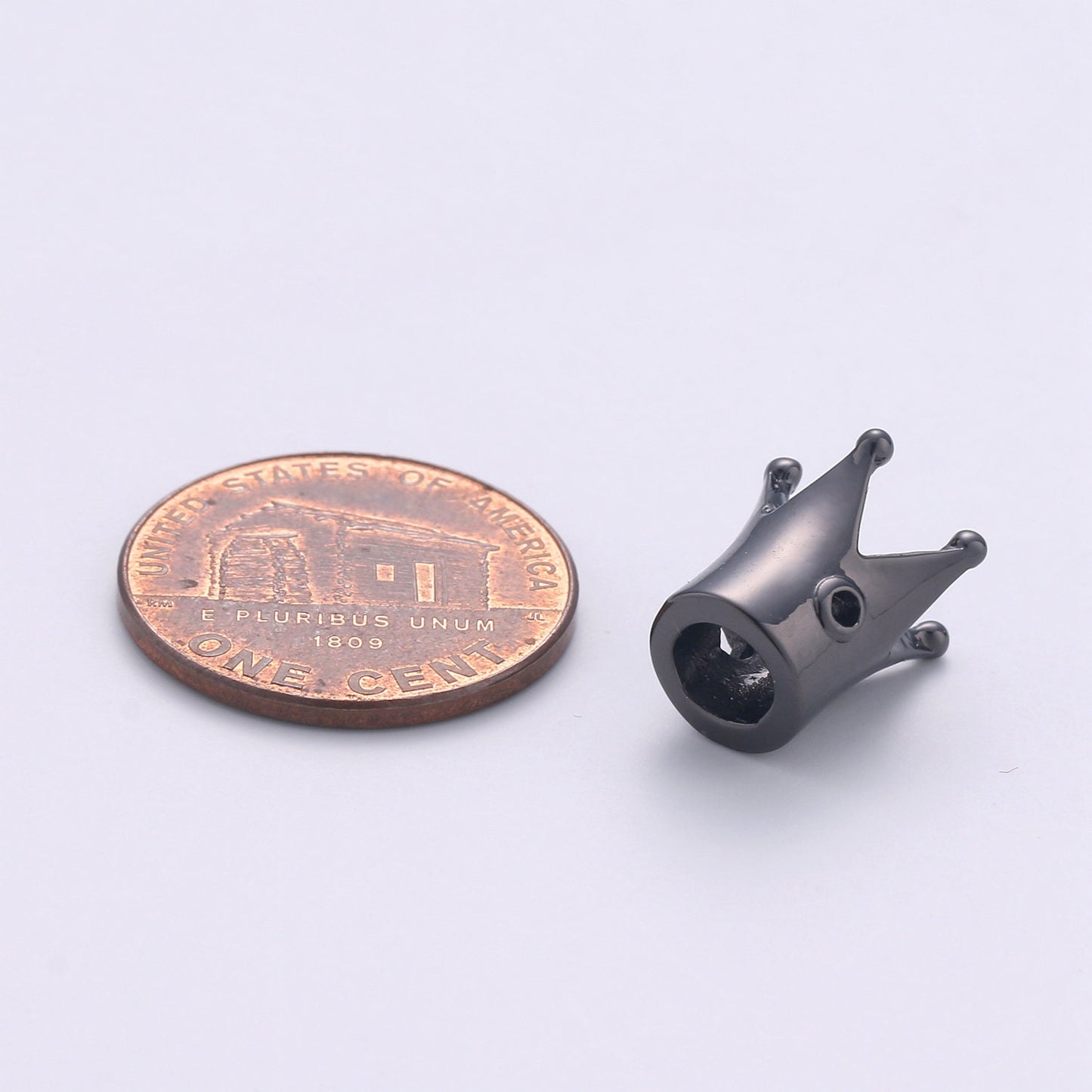 1pc Gold  Crown Beads,  Crown Bracelet Connector, For Bracelet Making Supply Findings, Hole Size 2mm, B-319