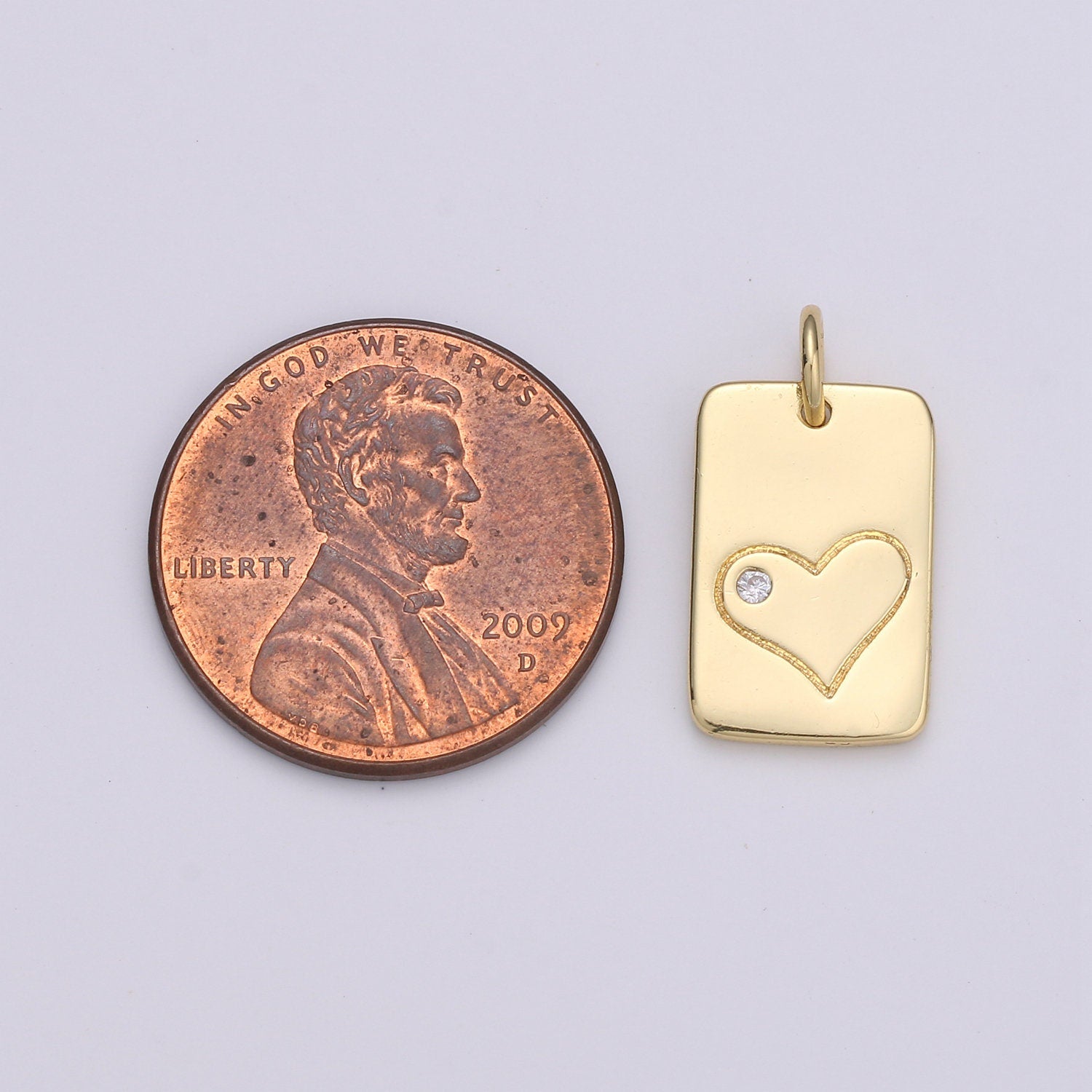 Dainty Heart Pendant - 10x18 Charm, Heart Pendant, Gold Heart Medallion Charm Heart Charm Bracelet Earring Necklace